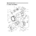 LG WM3997HWA/00 drum and tub parts diagram