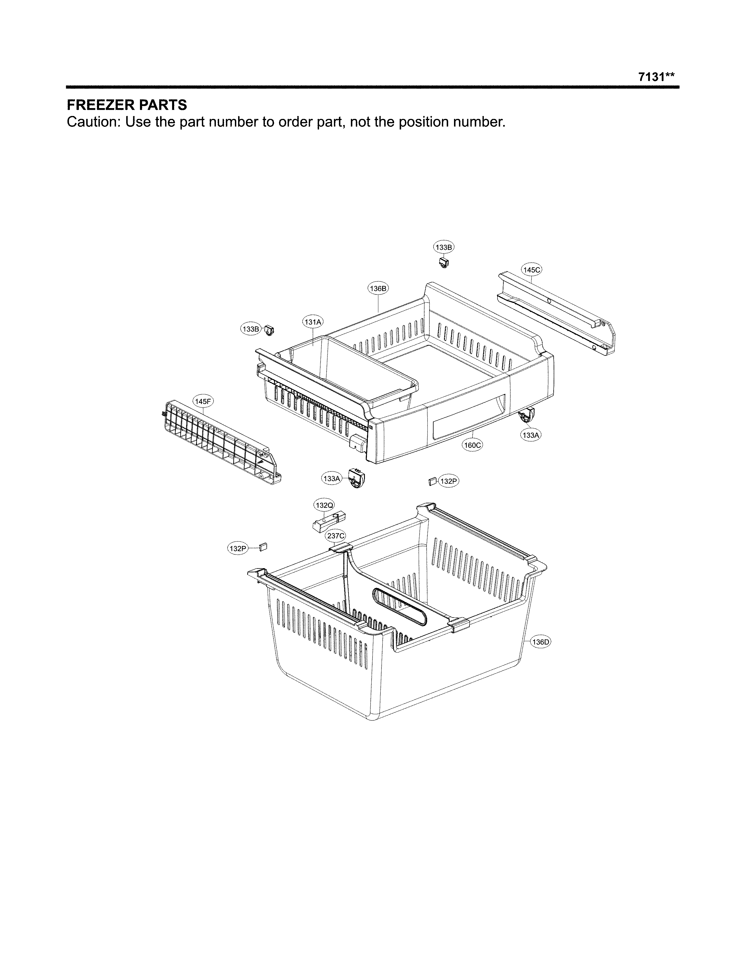 Kenmore 79571314312 freezer parts diagram