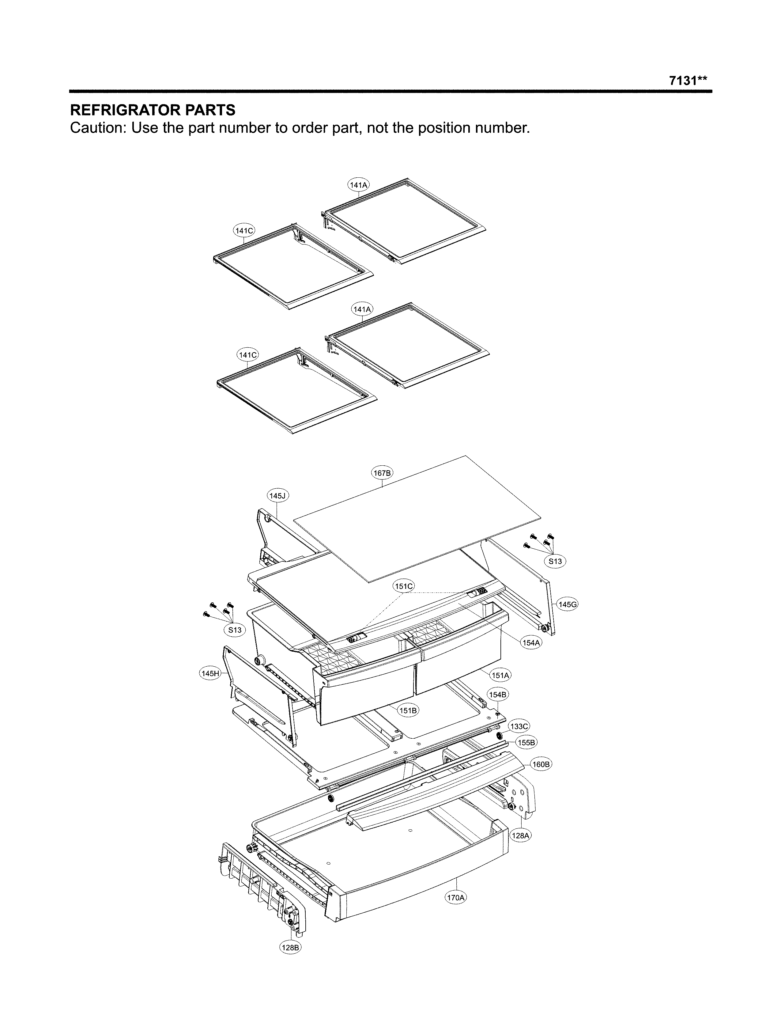 Kenmore 79571314312 refrigerator parts diagram