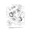 Kenmore Elite 79641963610 drum and tub parts diagram