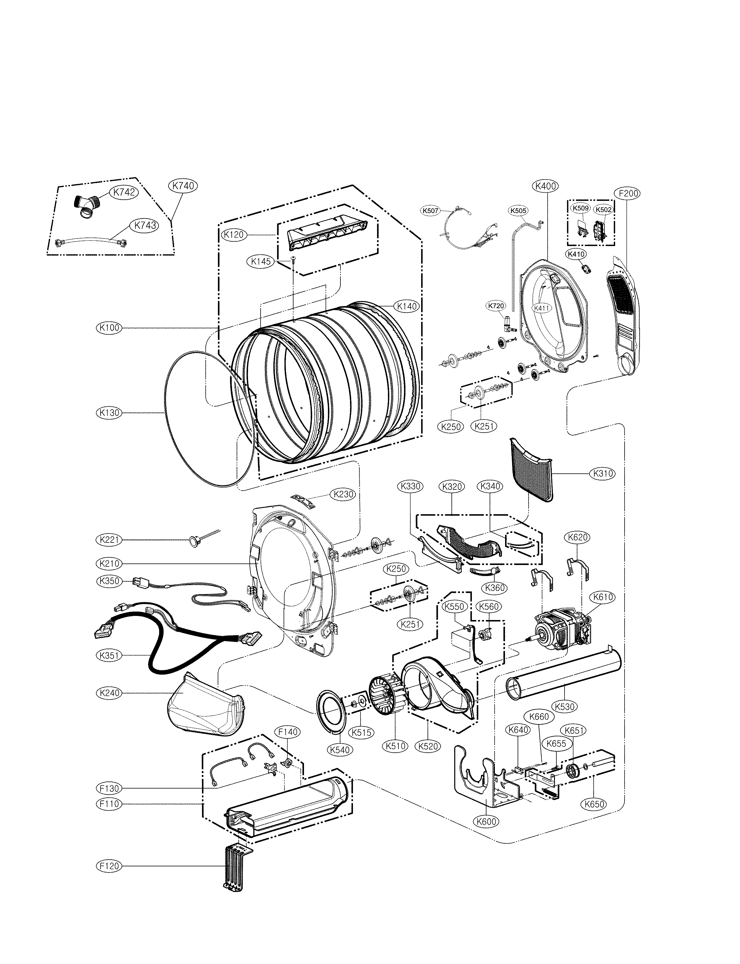 Kenmore 79681393610 dispenser assembly parts diagram