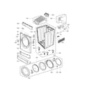 Kenmore 79691393610 drum and tub parts diagram