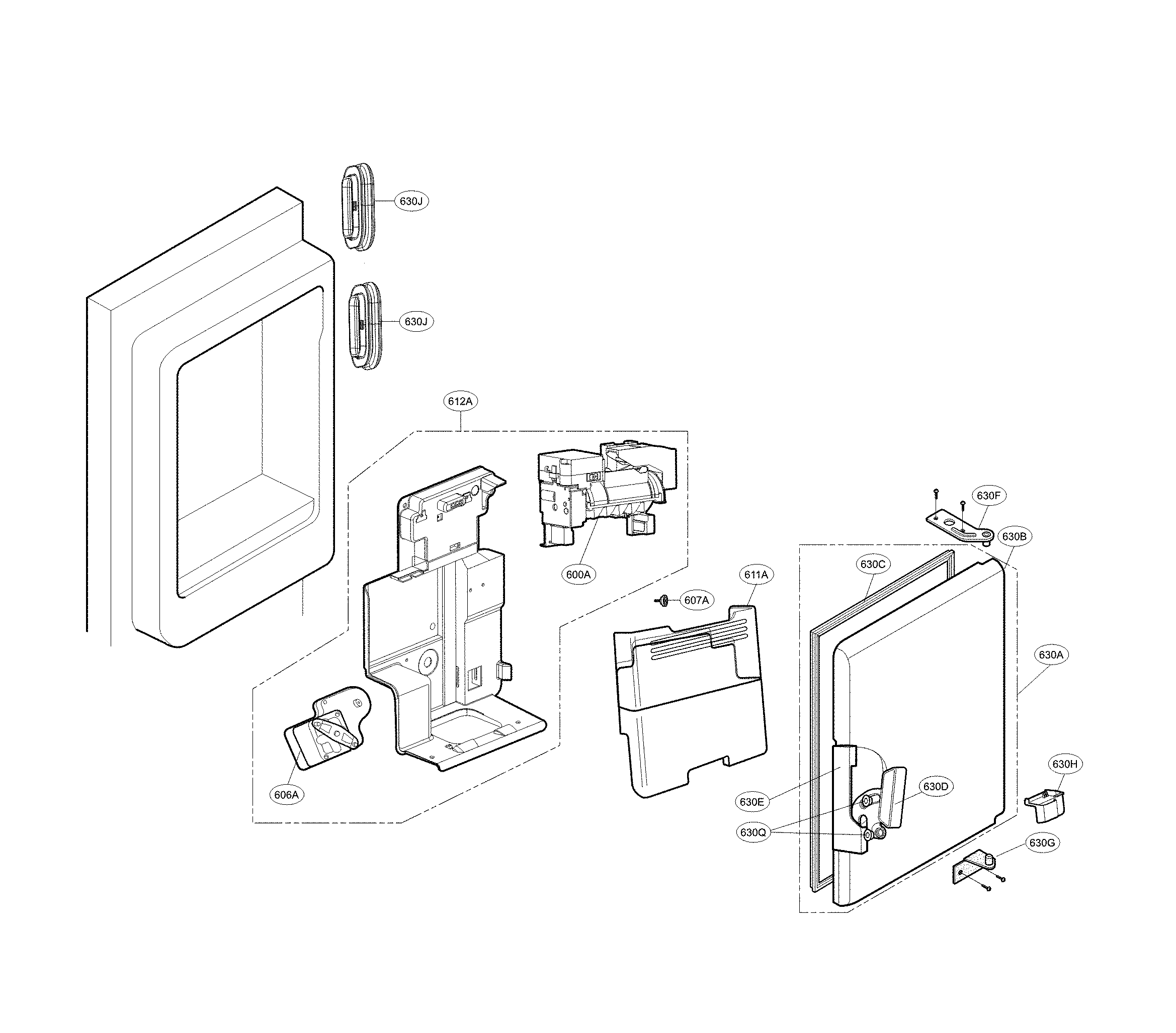 Kenmore Elite 79572483411 ice maker parts diagram