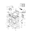 Kenmore Elite 79641072311 cabinet and control parts diagram