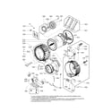 Kenmore Elite 79641072311 drum and tub parts diagram