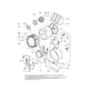 Kenmore 79641393510 drum and tub parts diagram