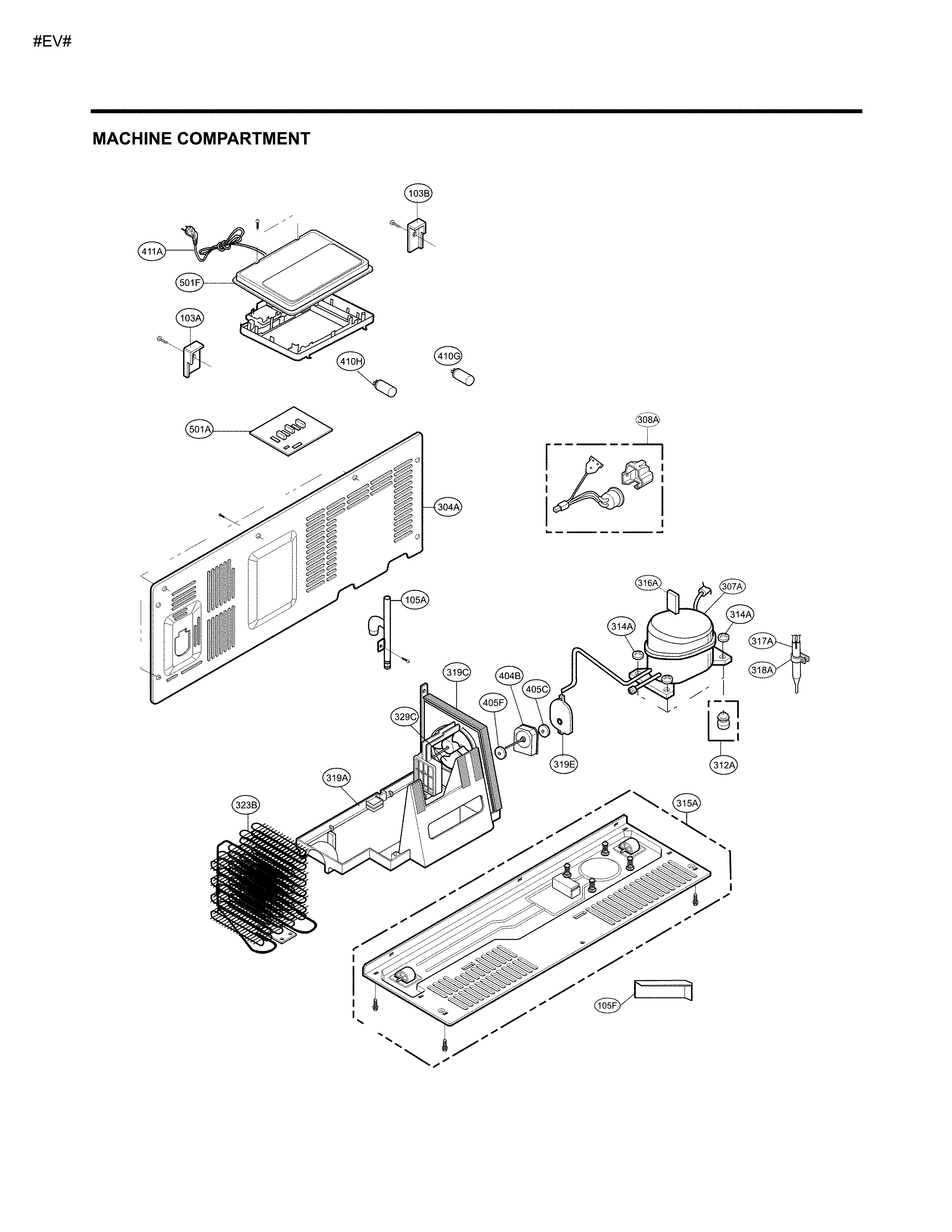 Kenmore 79551833412 mechanical parts diagram