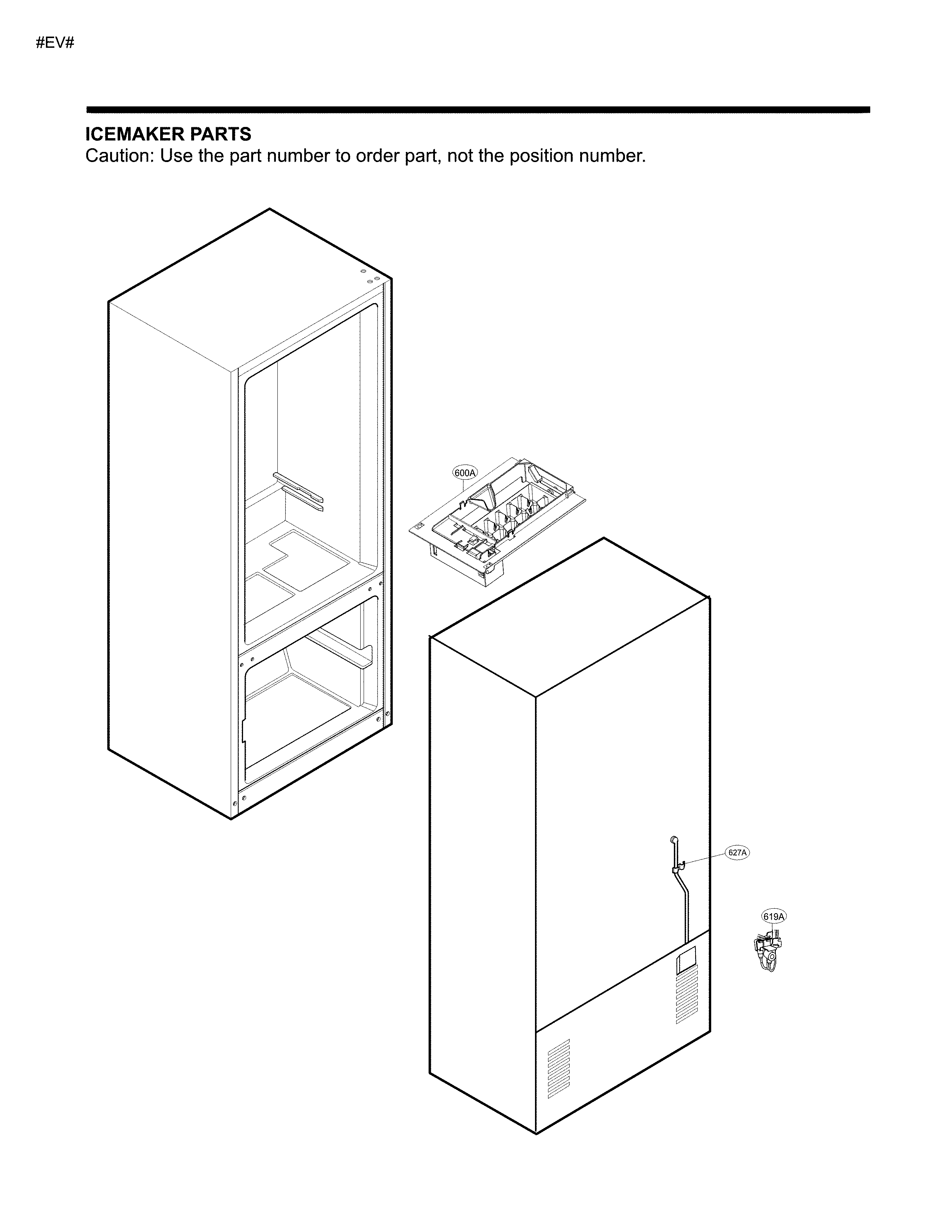 Kenmore Elite 79579022312 ice maker parts diagram