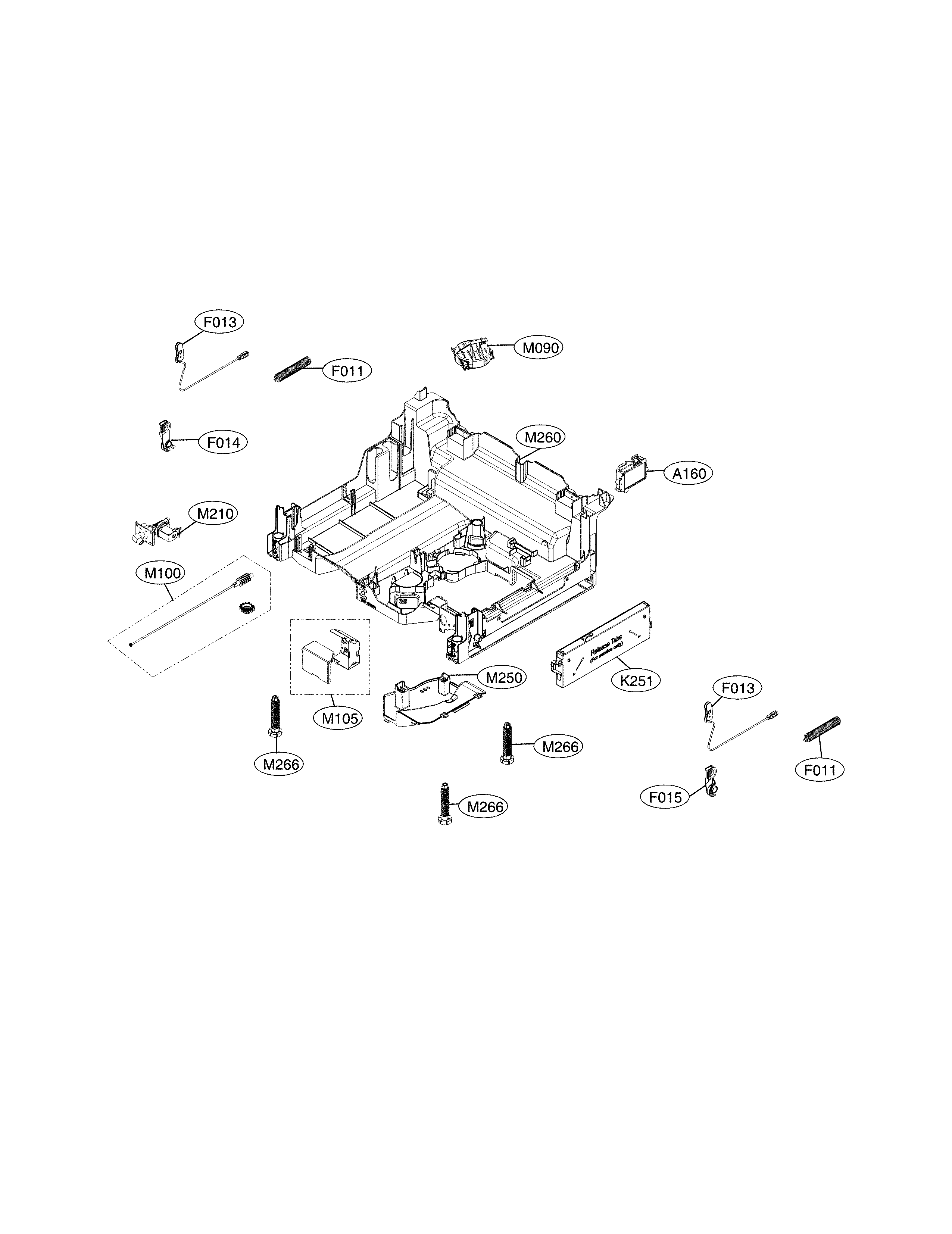 LG LDF5545ST/00 base assembly parts diagram