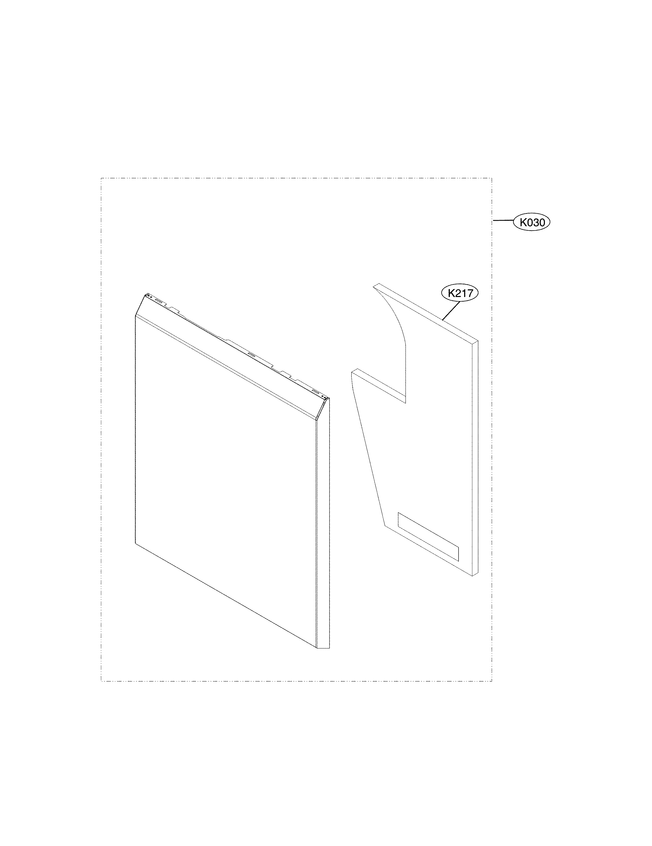 LG LDF5545ST/00 front cover parts diagram
