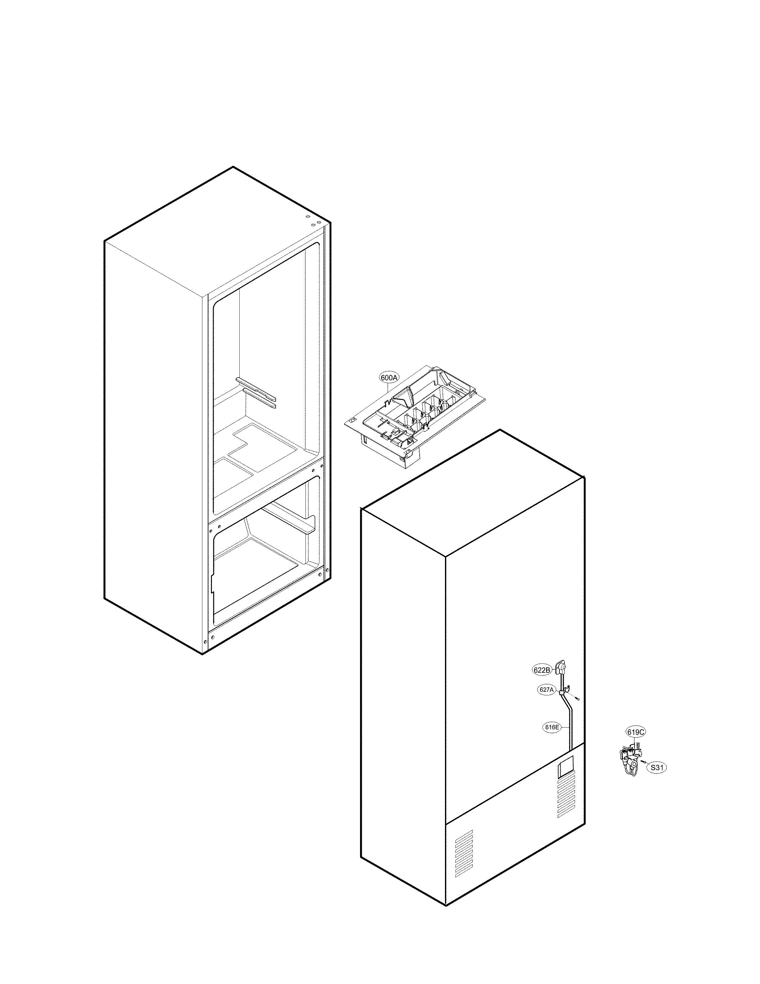 LG LFC20770ST/01 ice maker parts diagram