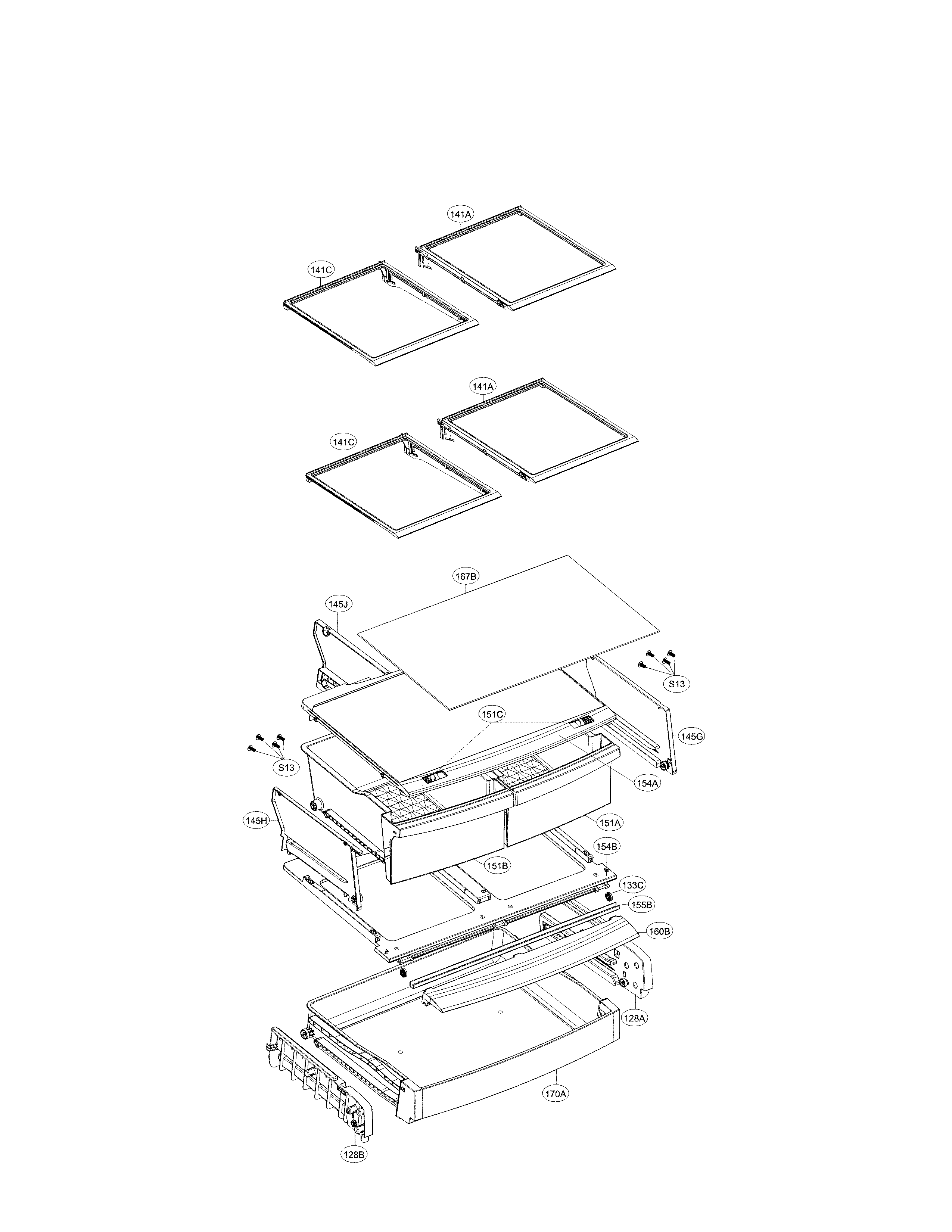 LG LFCS22520S/00 refrigerator parts diagram