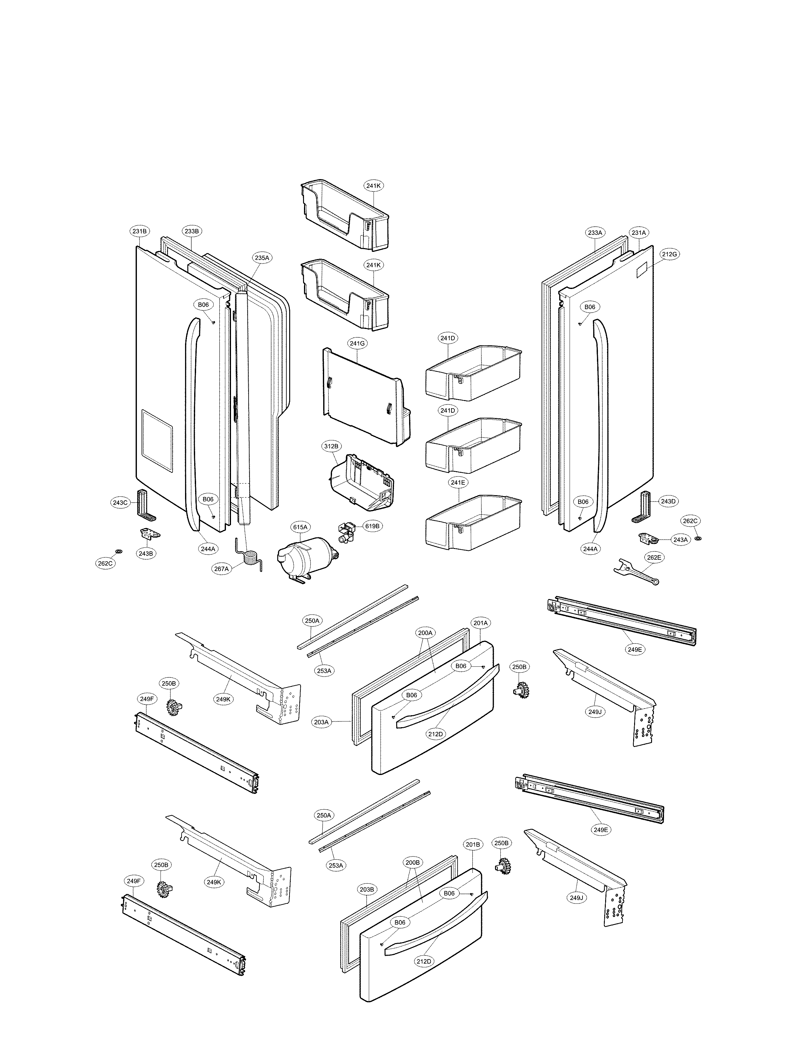 LG LMXS27626S/00 door parts diagram