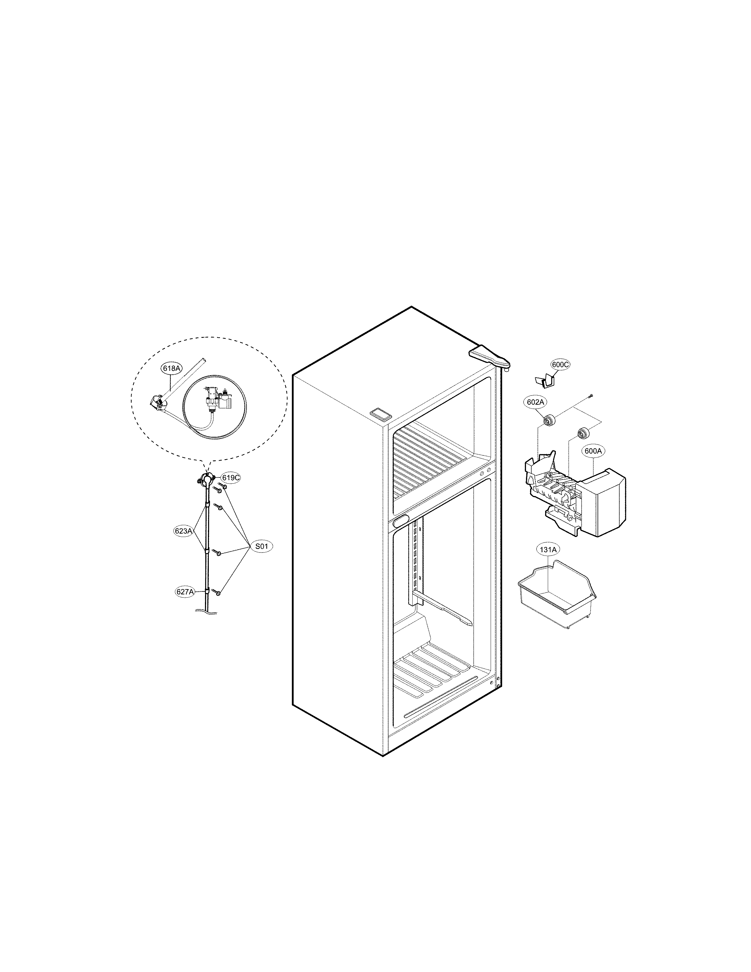 LG LTCS24223S/05 ice maker parts diagram
