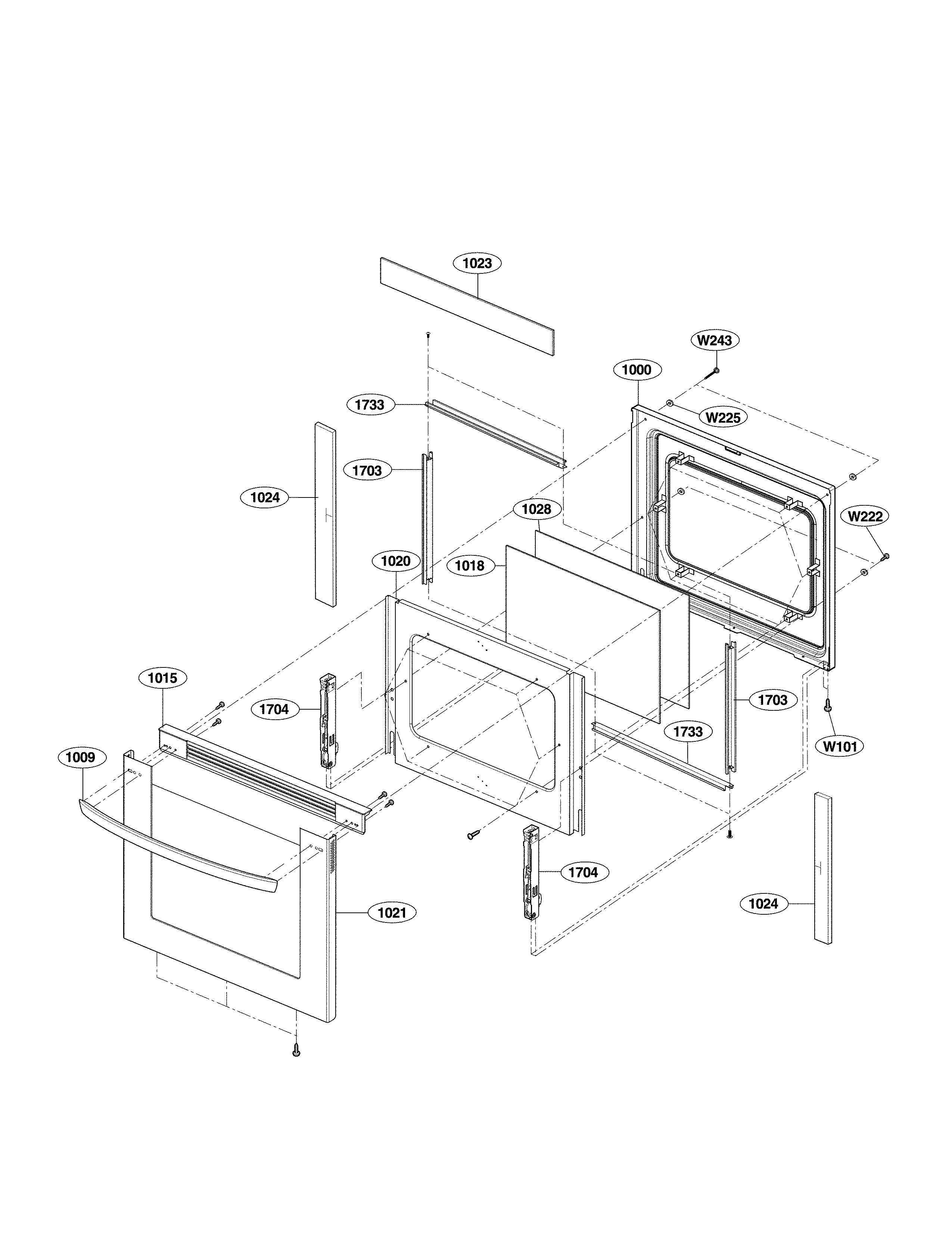LG LRE30453ST/02 door parts diagram