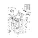 Kenmore Elite 79641002610 cabinet and contorl panel parts diagram