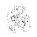 Kenmore Elite 79641002610 drum and tub parts diagram