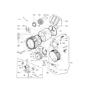 Kenmore Elite 79641003610 drum and tub parts diagram