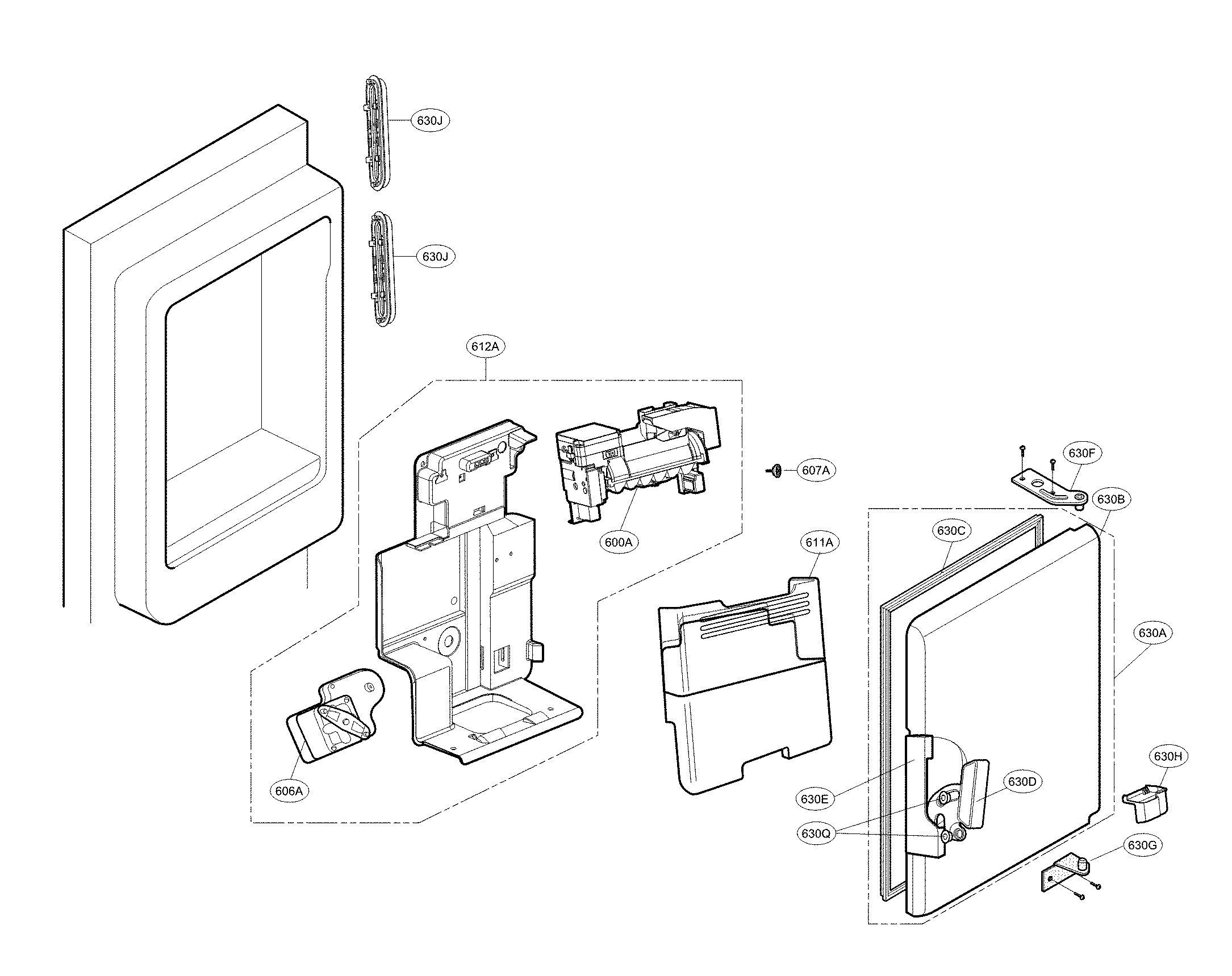 Kenmore 79570322311 ice maker parts diagram