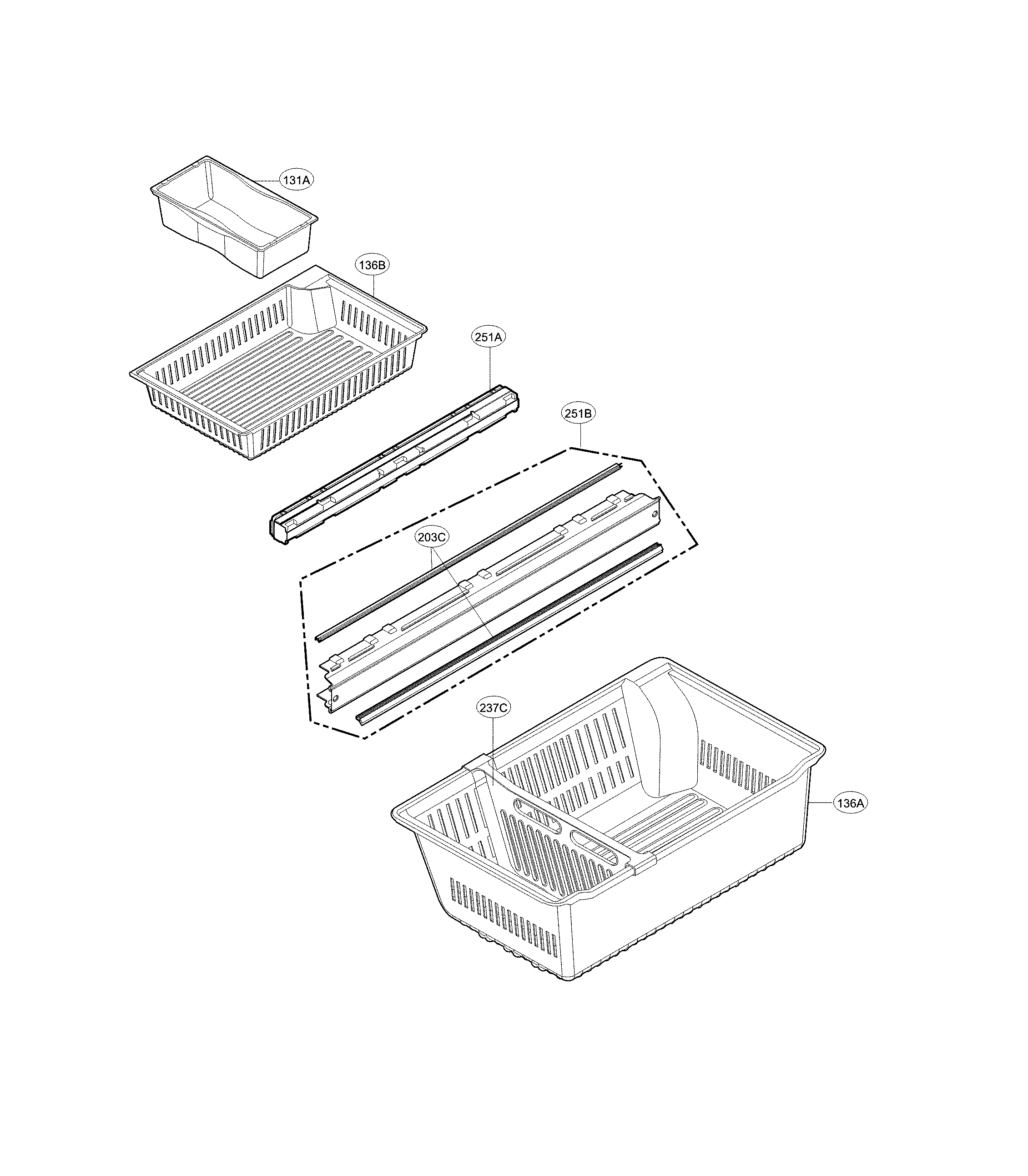 Kenmore 79572493611 freezer parts diagram