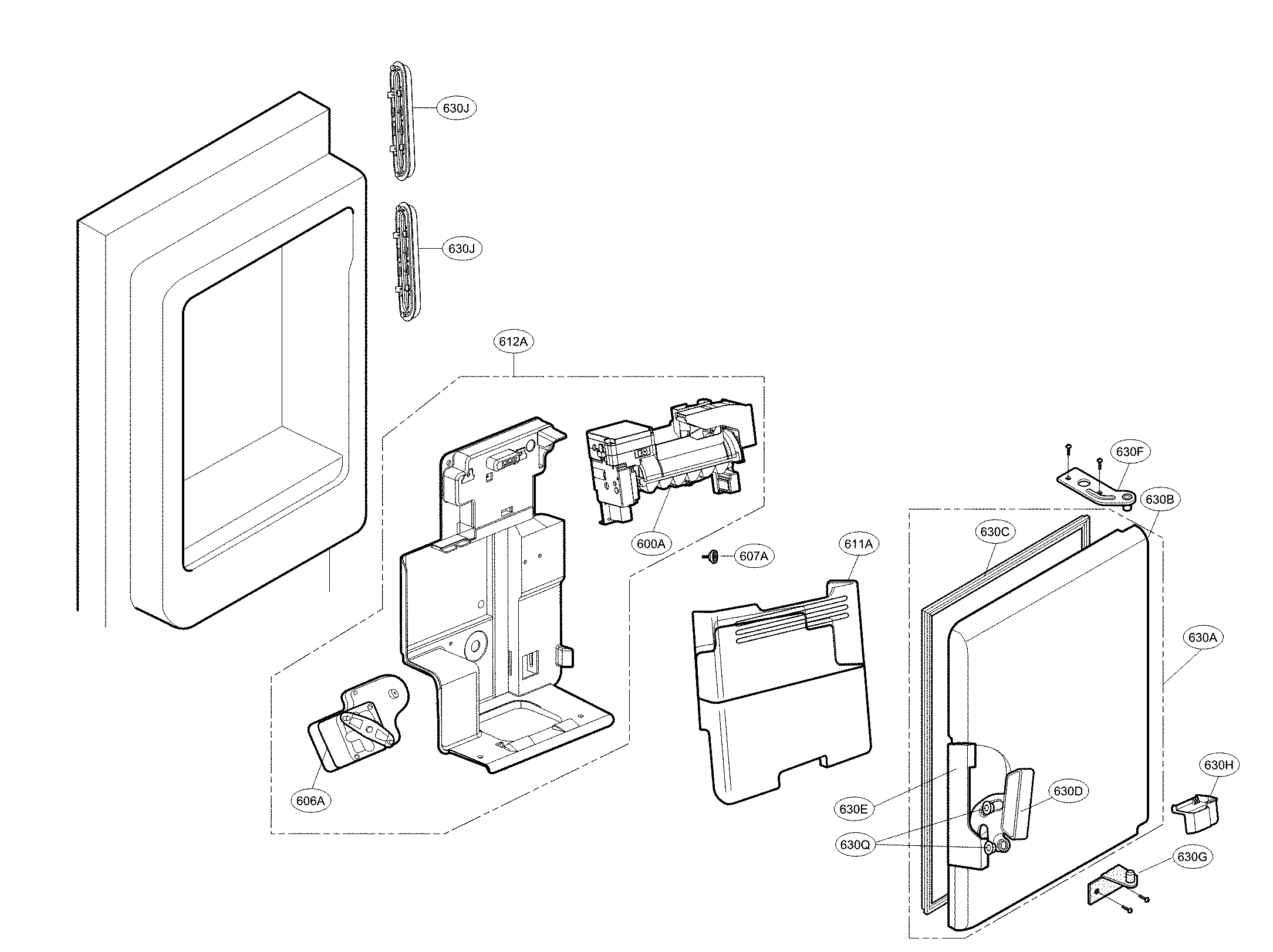 Kenmore 79572493611 ice maker parts diagram