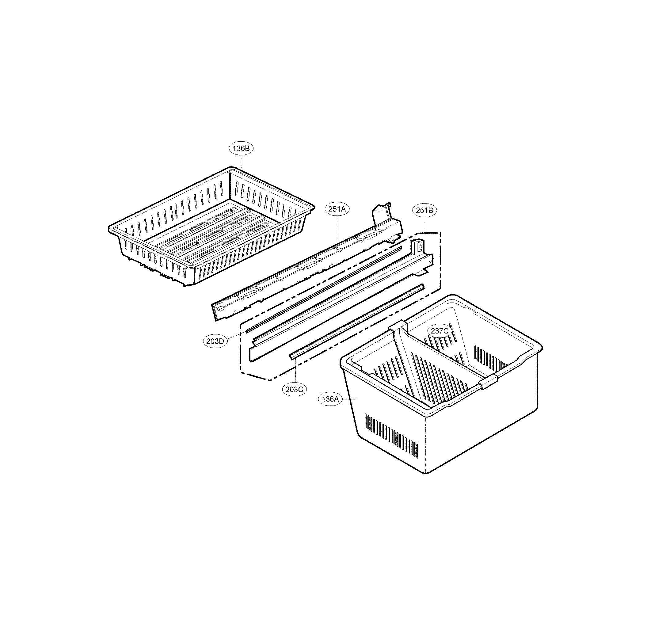 LG LMX25964ST/01 freezer parts diagram