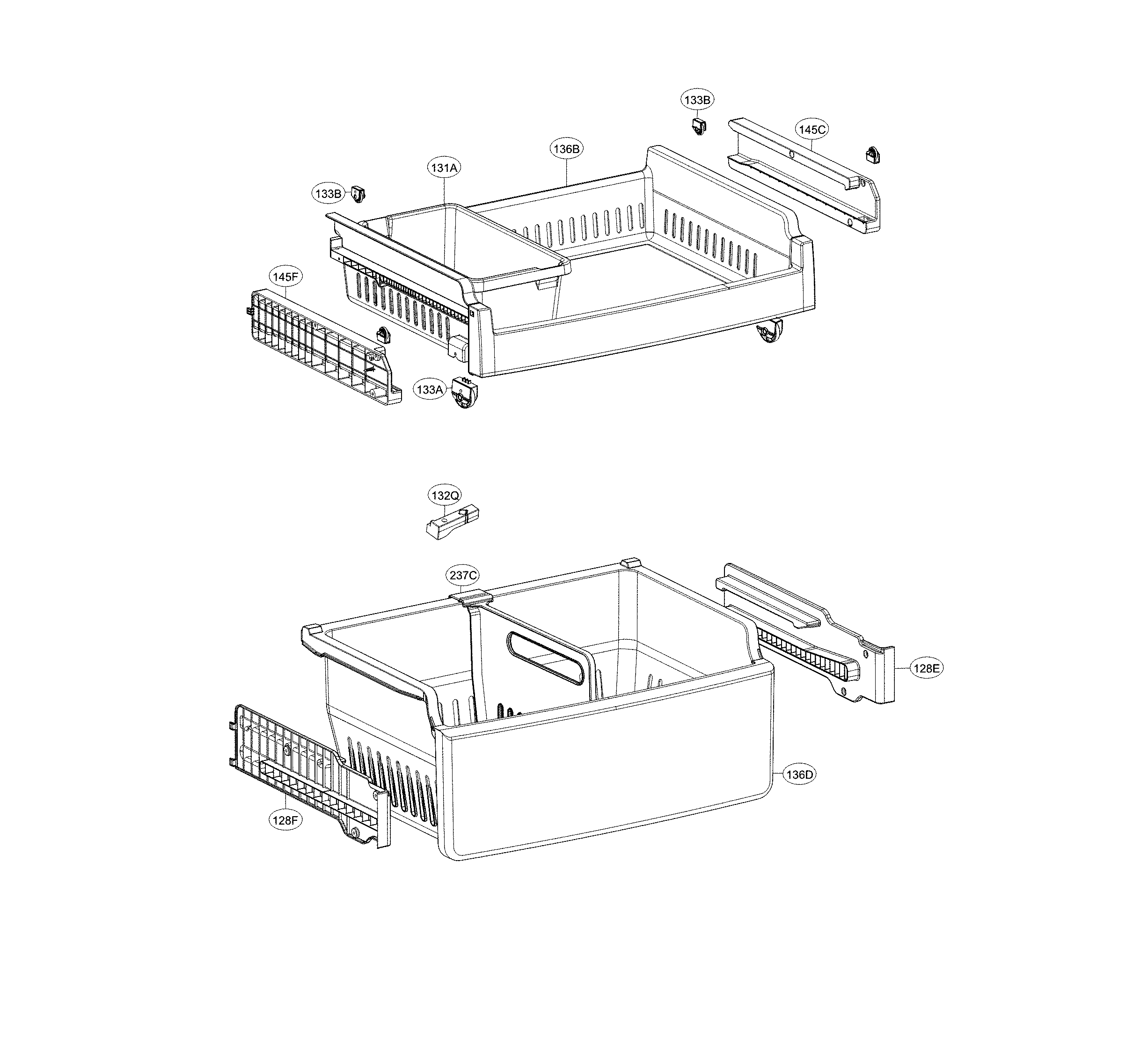 LG LBC24360ST/00 freezer parts diagram