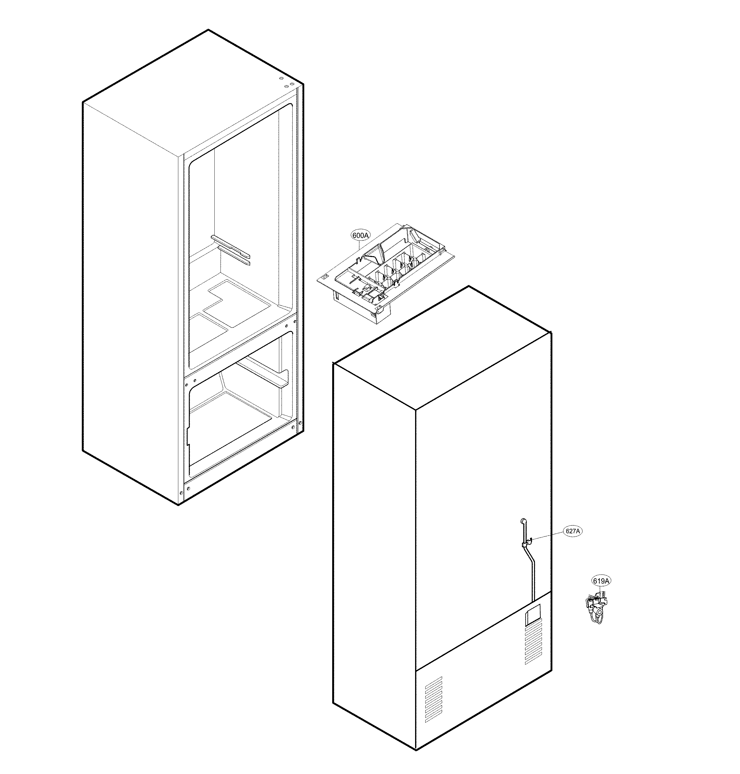 LG LBC24360ST/00 ice maker parts diagram