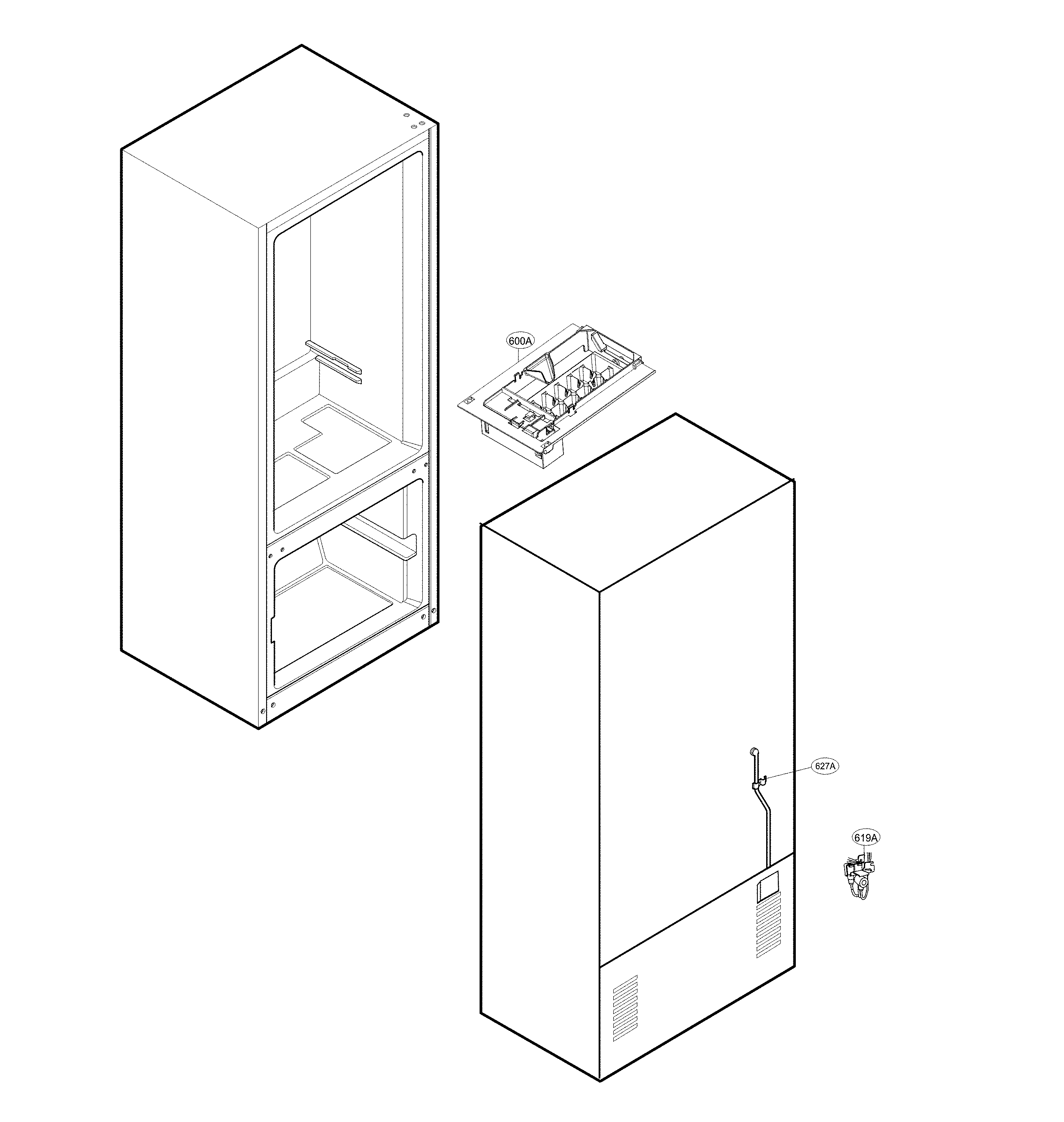 LG LBC24360ST/03 ice maker parts diagram