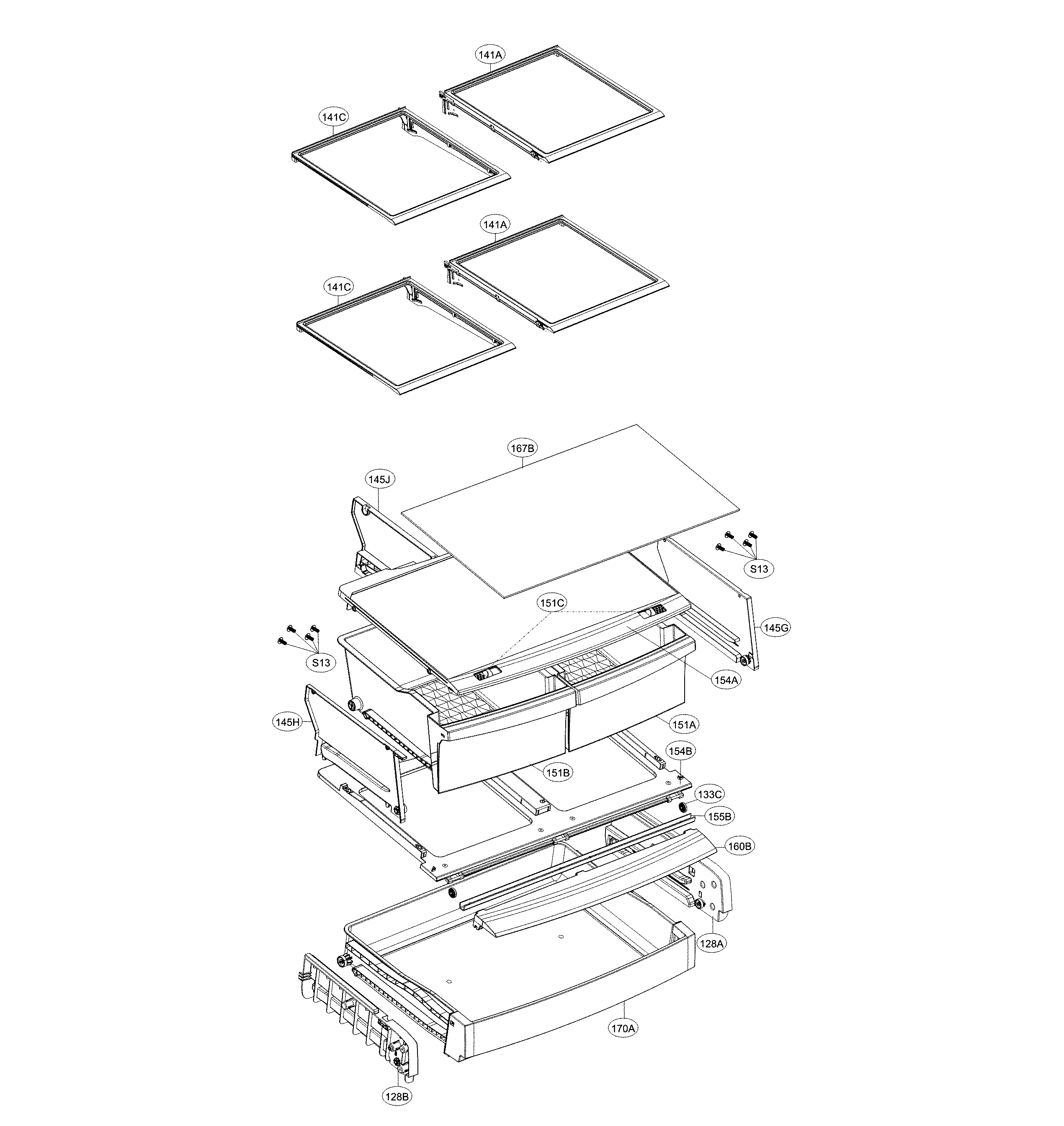 LG LFC24770ST/02 refrigerator parts diagram