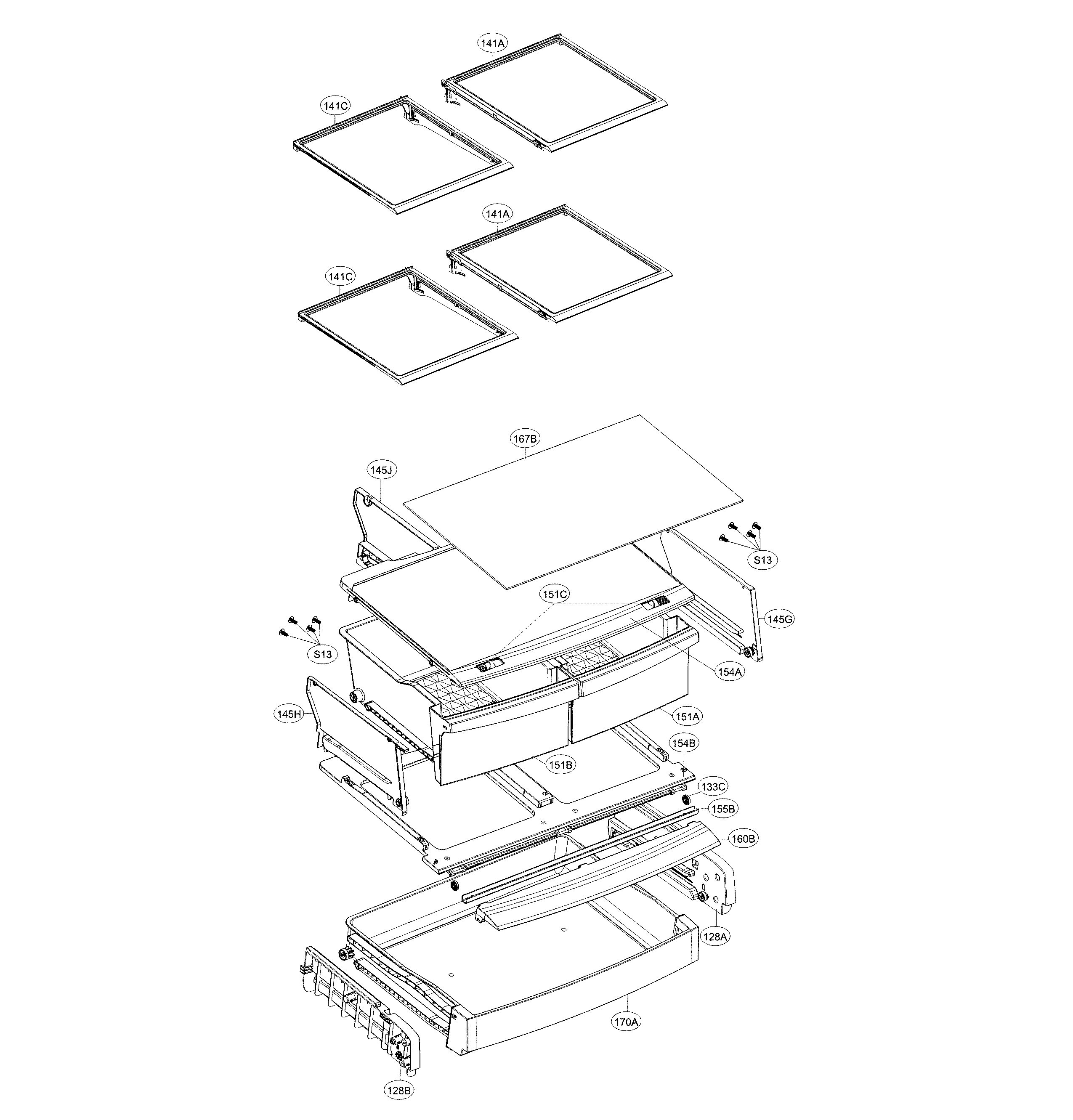 LG LFC24770SW/02 refrigerator parts diagram