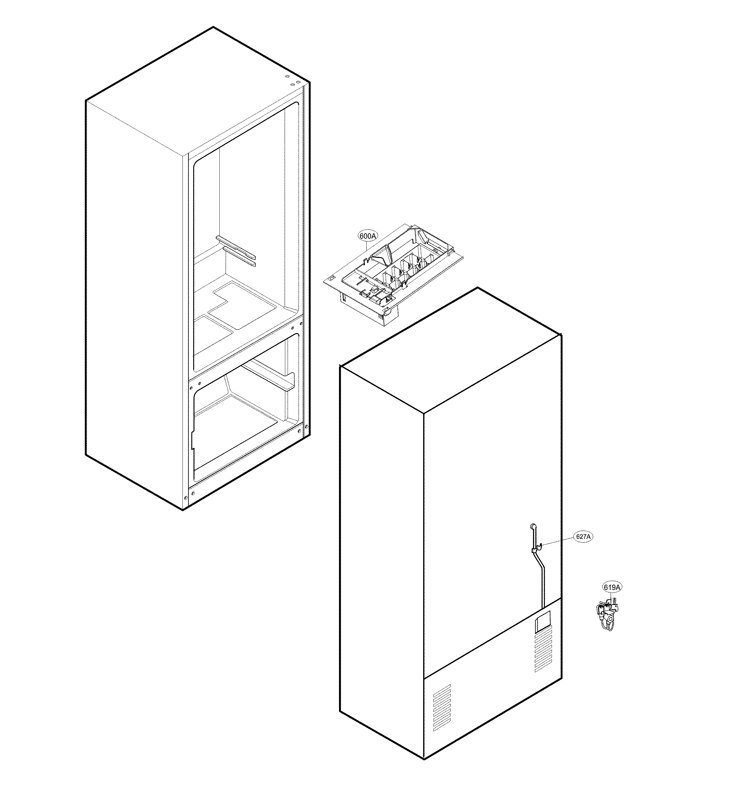 LG LFC24770SW/02 ice maker parts diagram