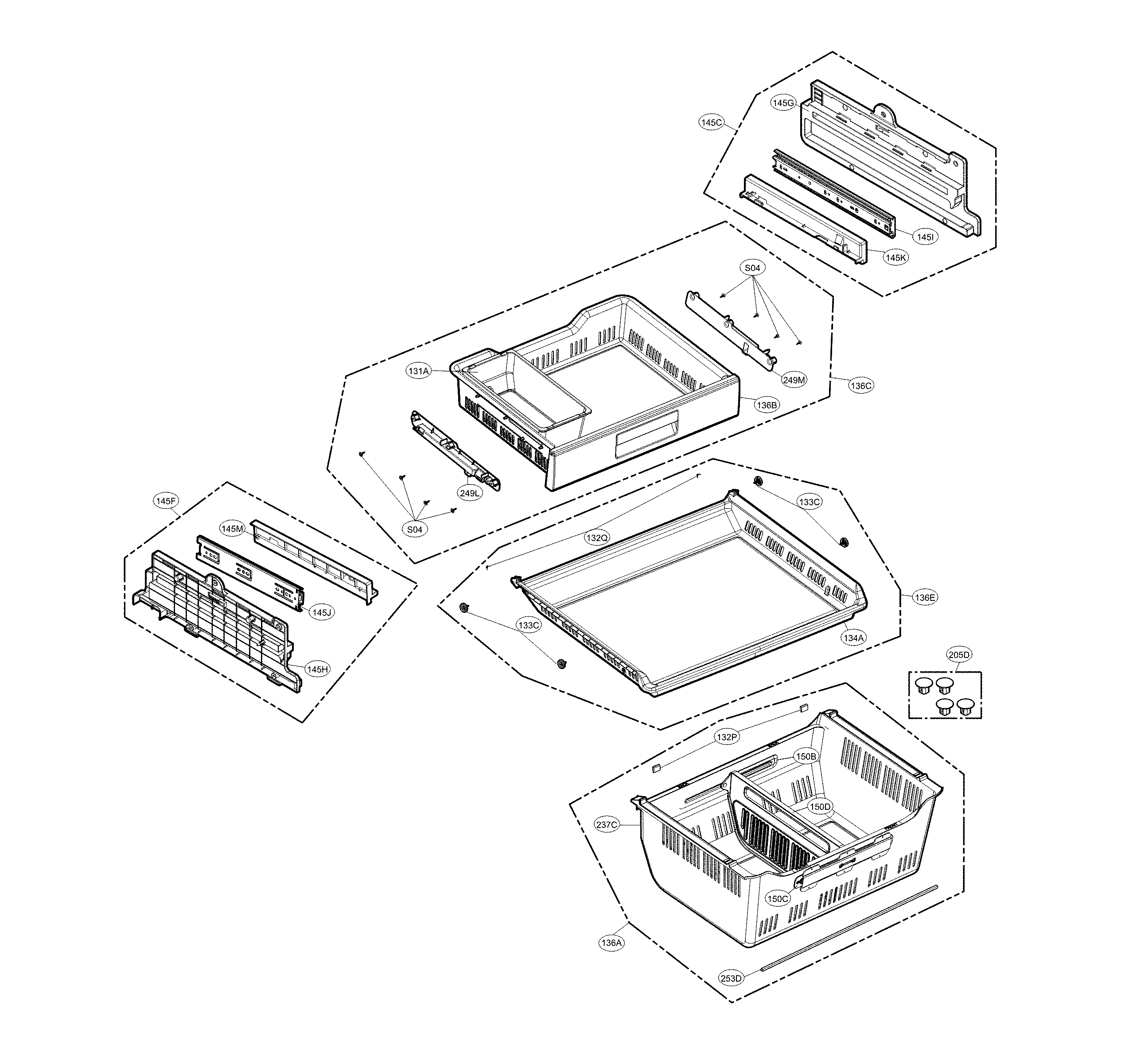 LG LFXS32766S/00 freezer parts diagram