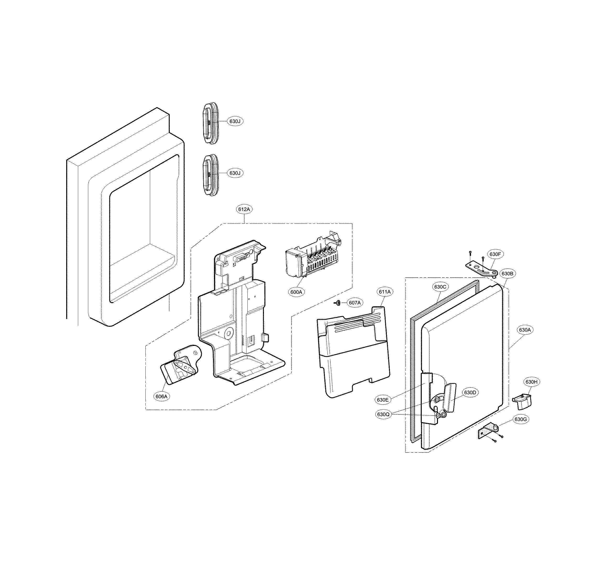 LG LFXS32766S/00 ice maker parts diagram