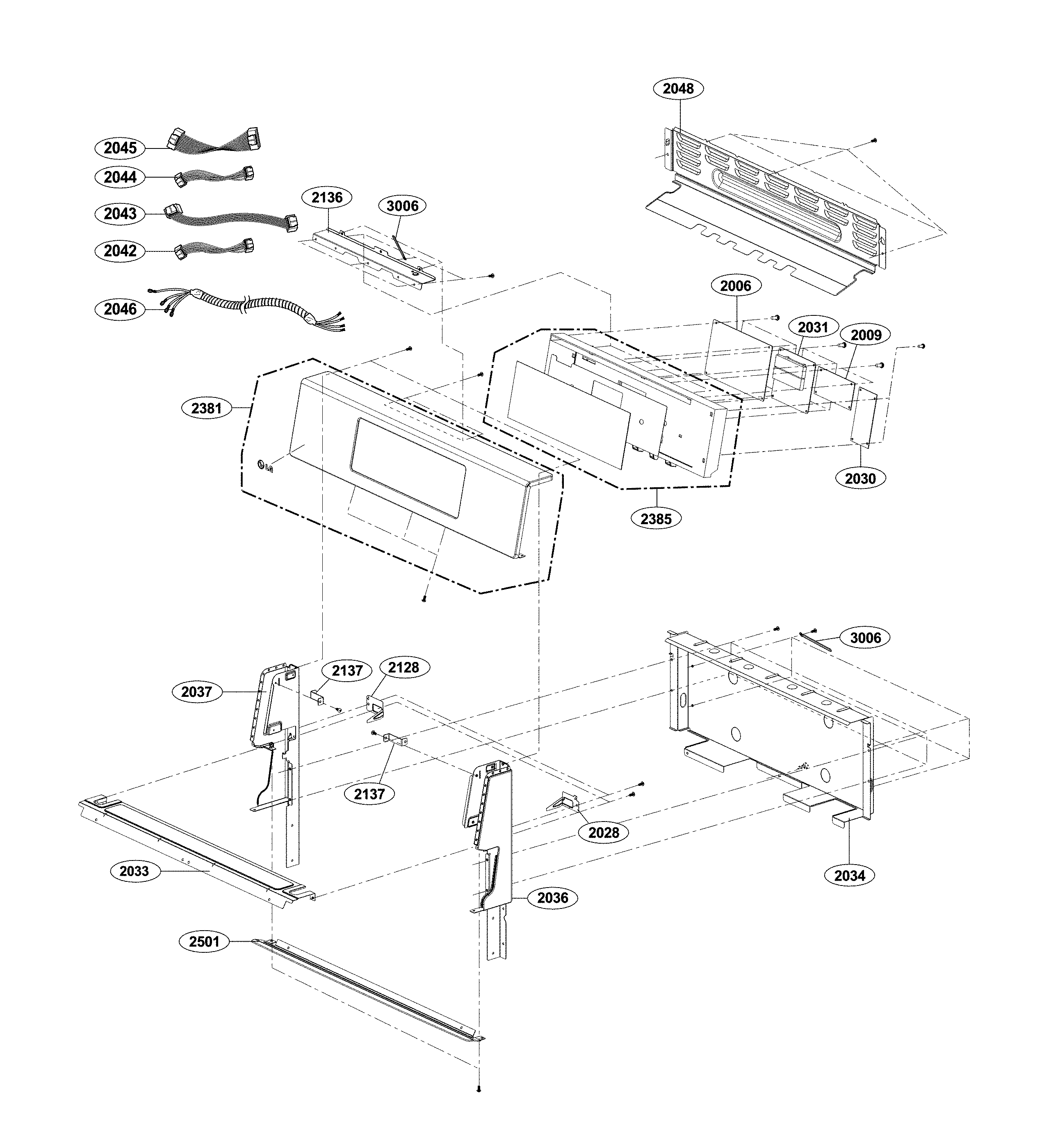 LG LDG3036BD/00 controller parts diagram