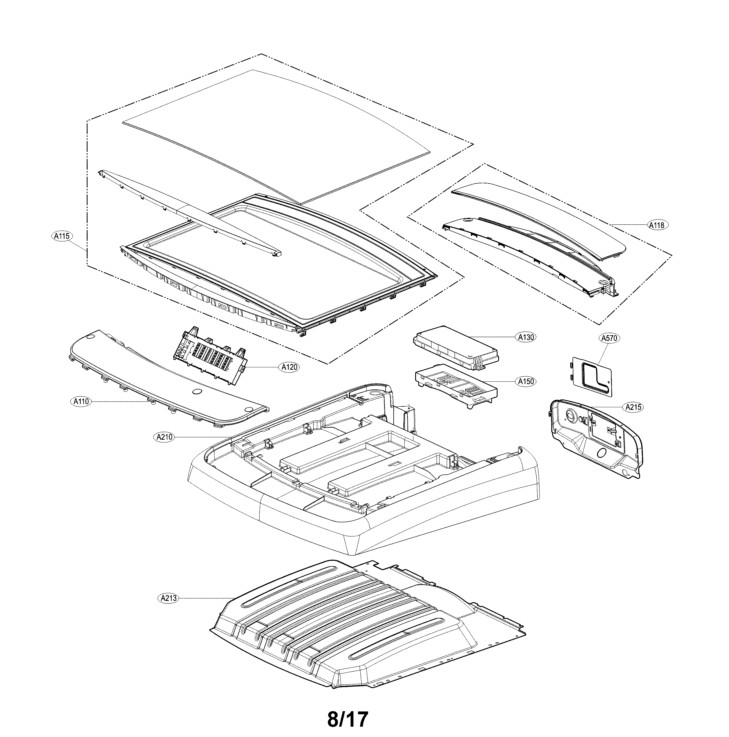 LG DLEY1901WE control panel parts diagram