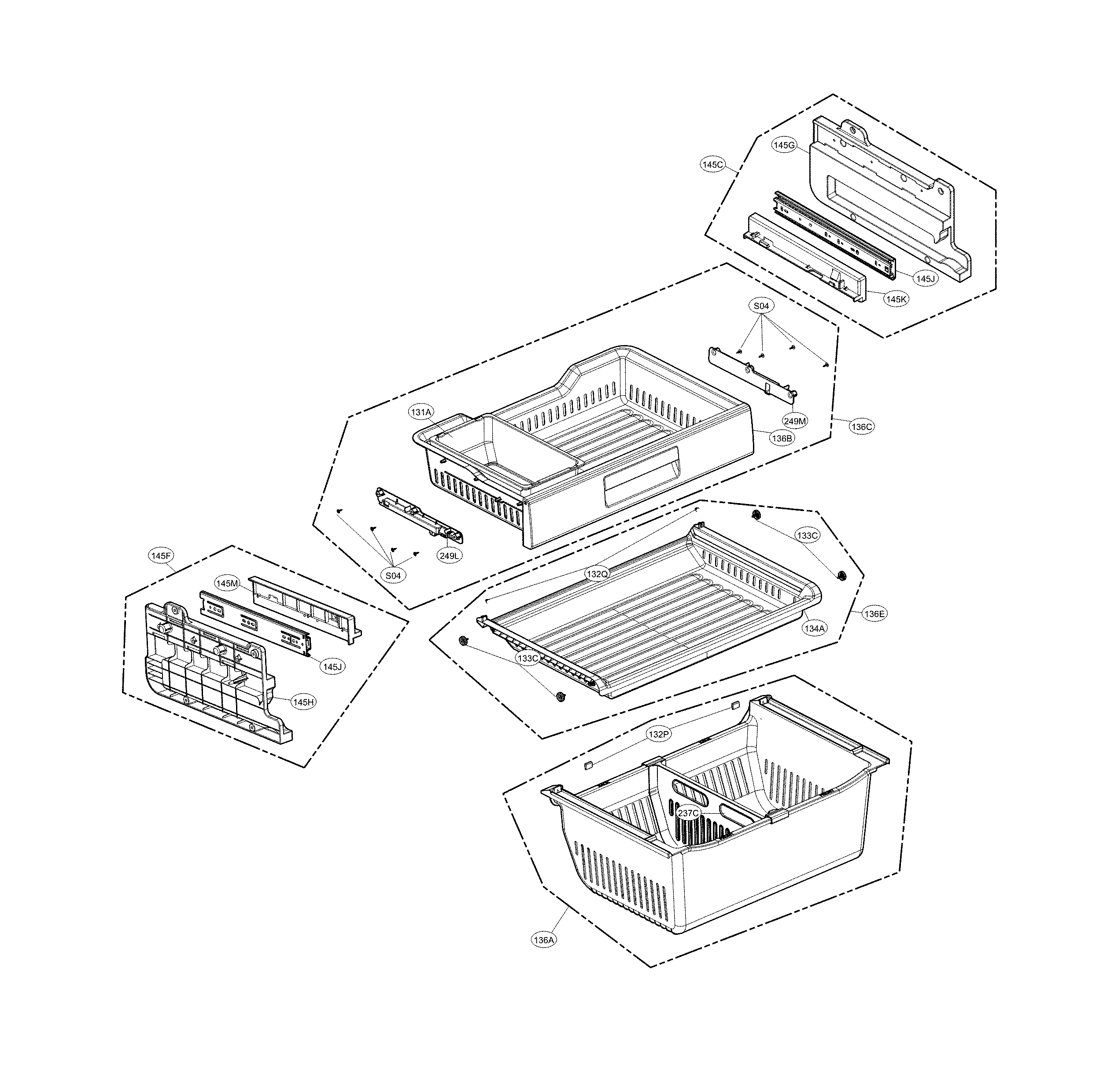 LG LFXS30796S/00 freezer parts diagram