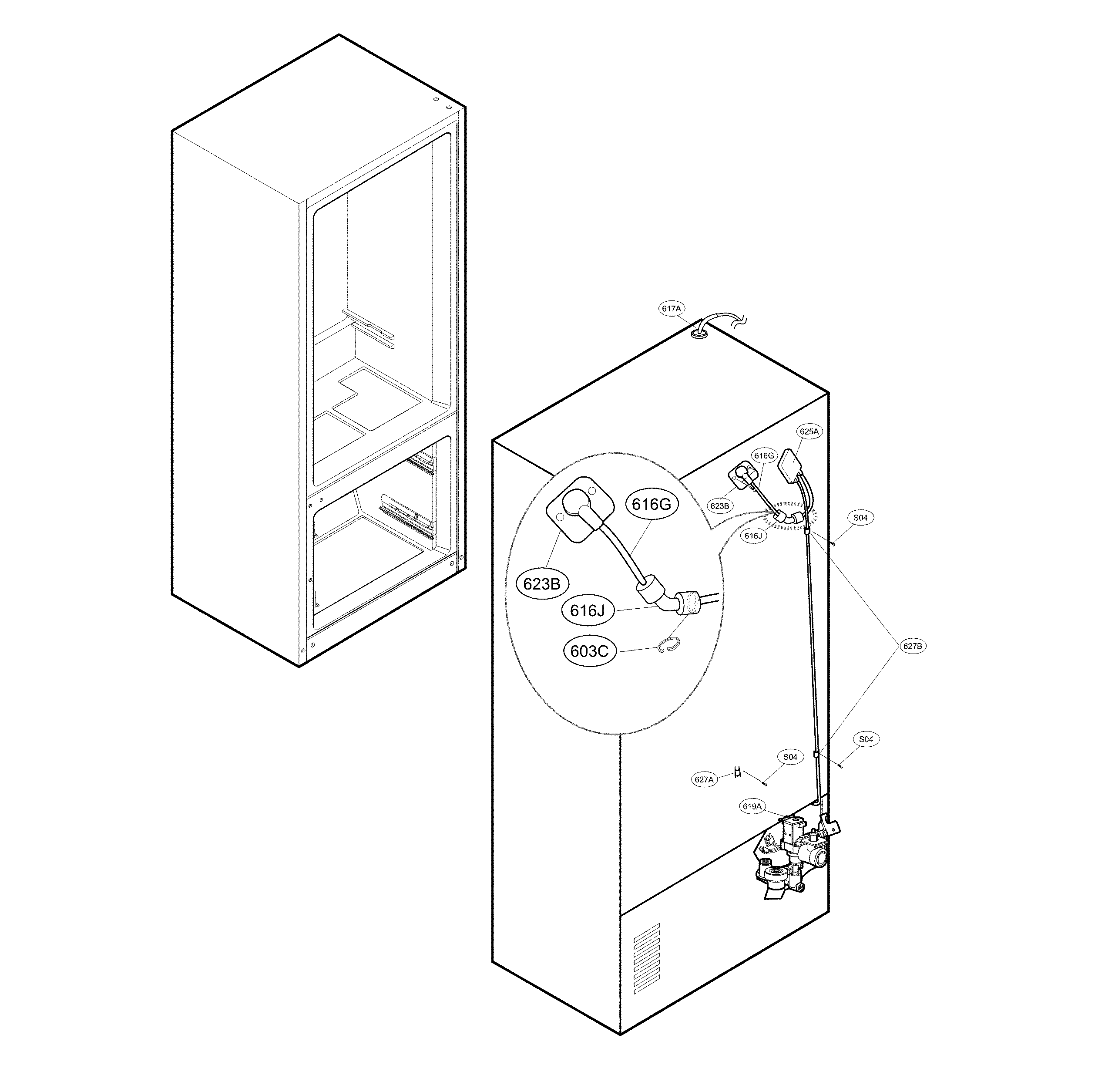 LG LFXS30796S/00 valve parts diagram