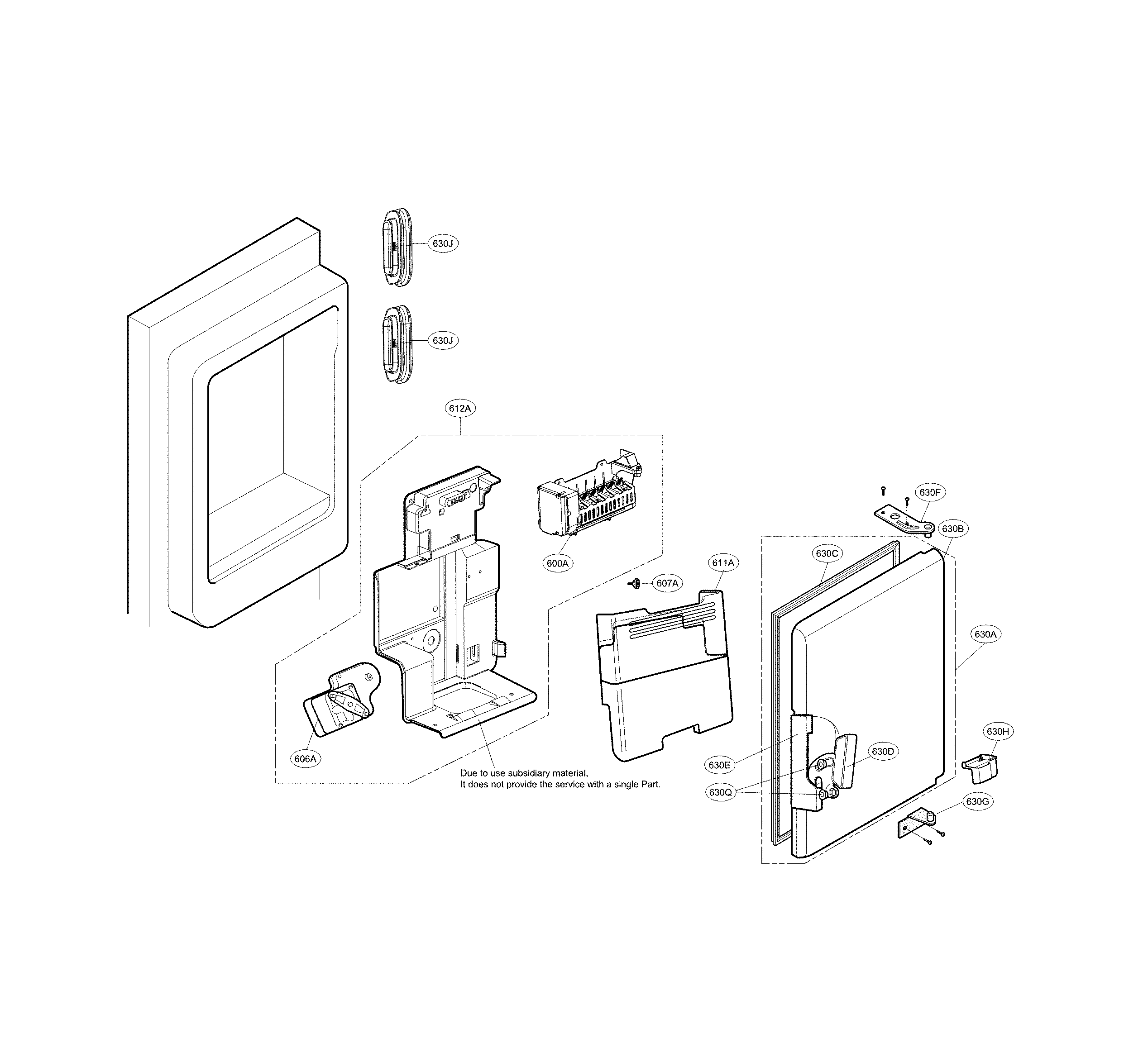LG LFXS30796S/00 ice maker parts diagram