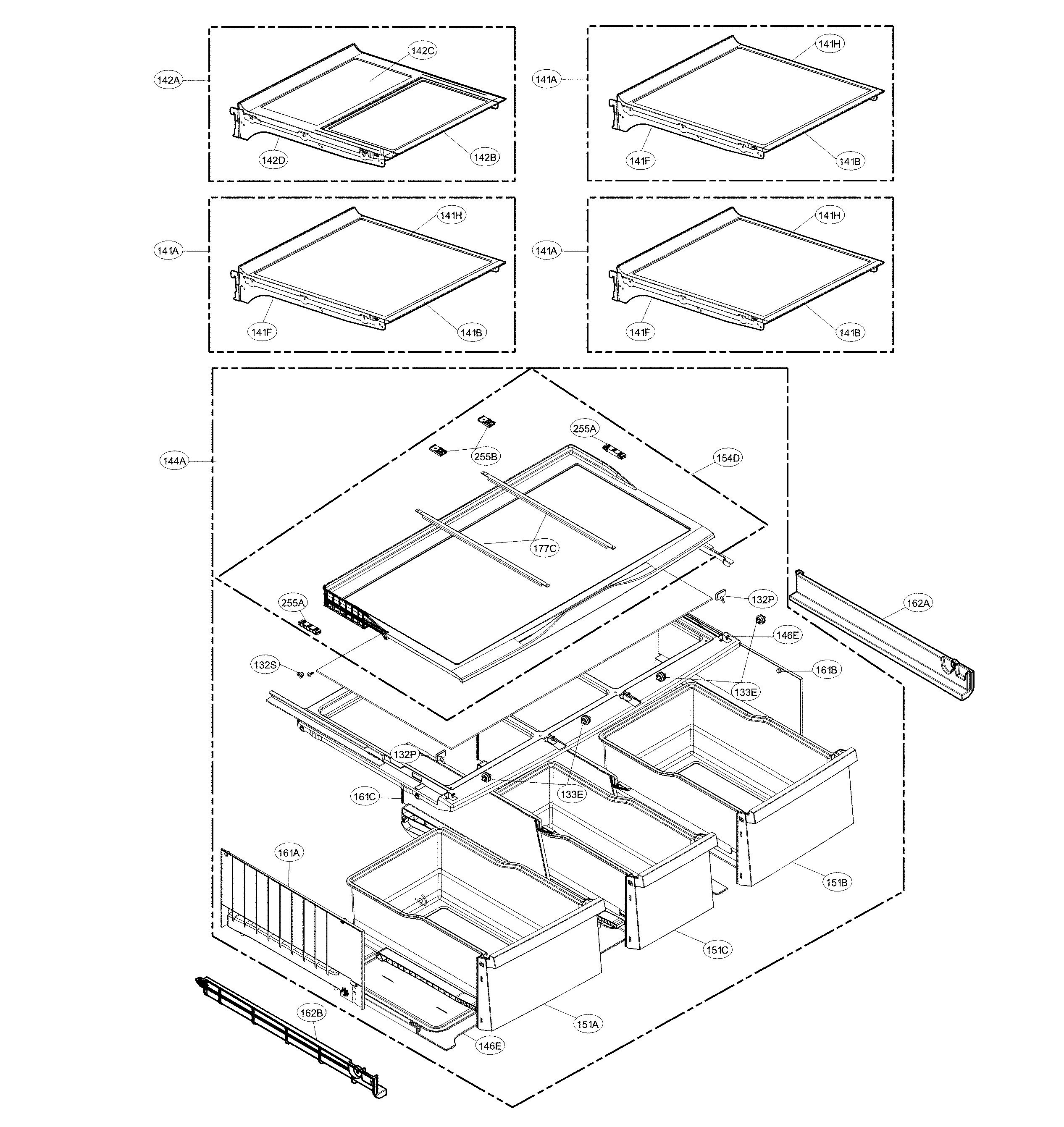 LG LMXS30796D/00 refrigerator parts diagram