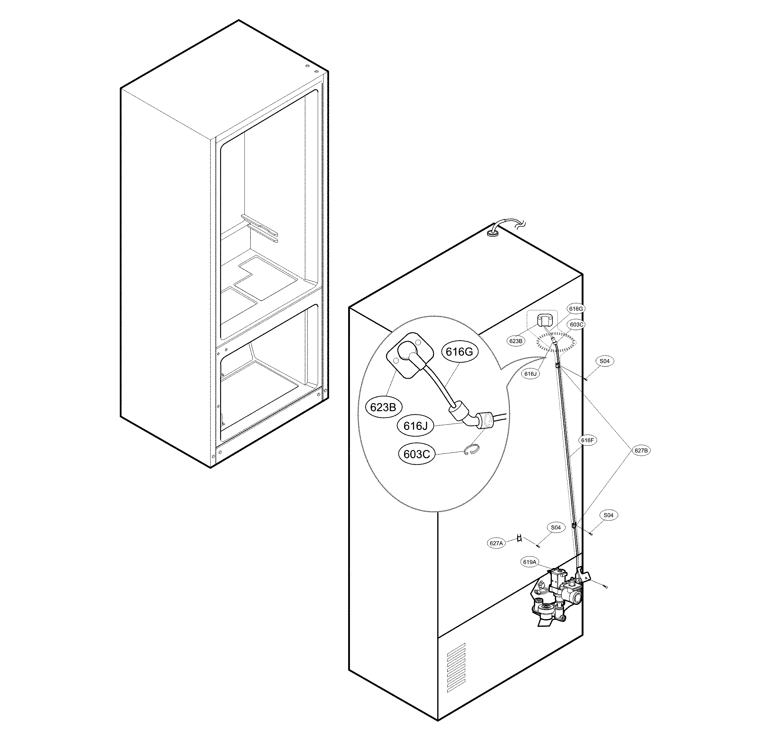 LG LMXS30796D/00 valve parts diagram