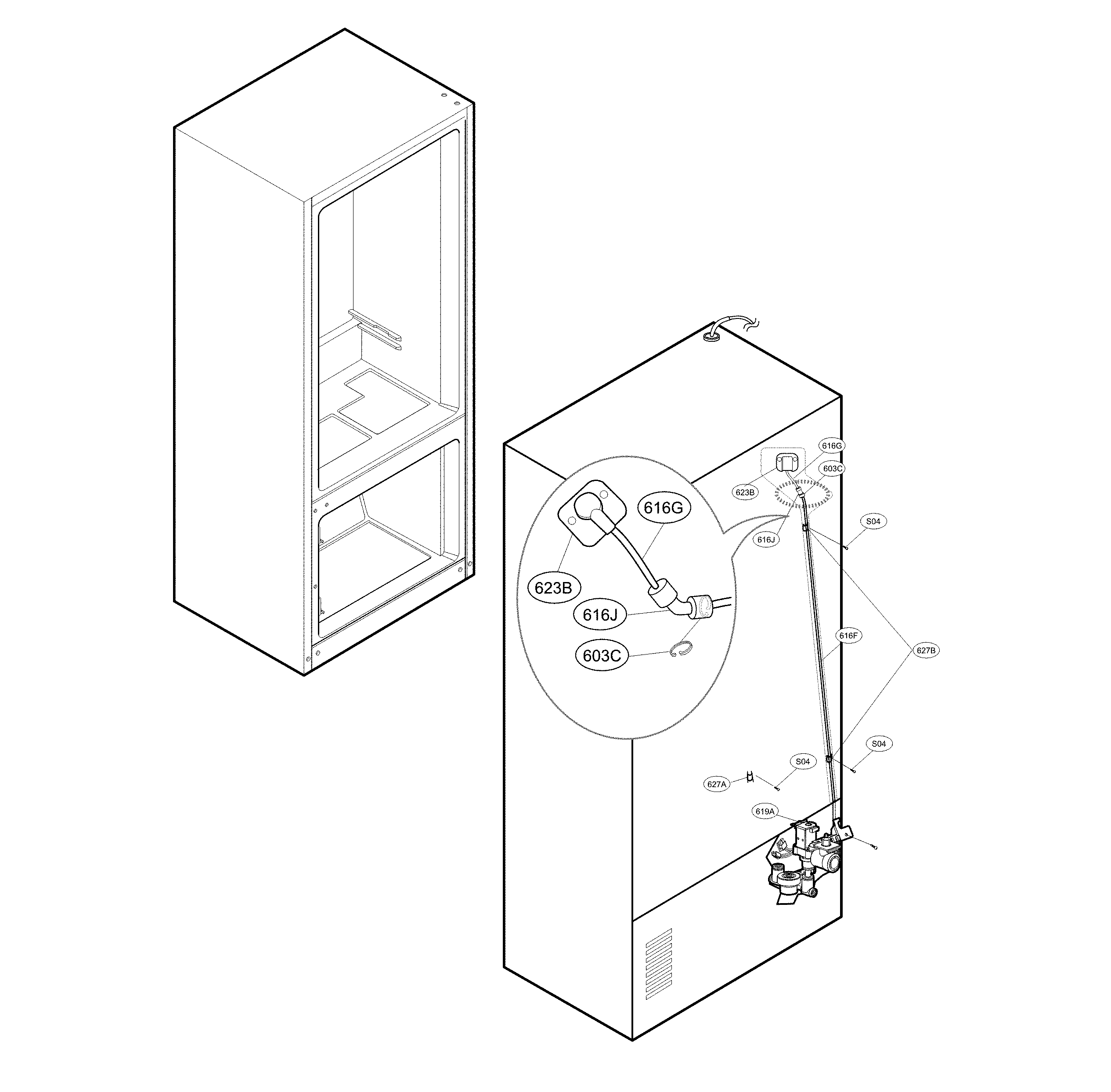 LG LMXS30796S/00 valve parts diagram
