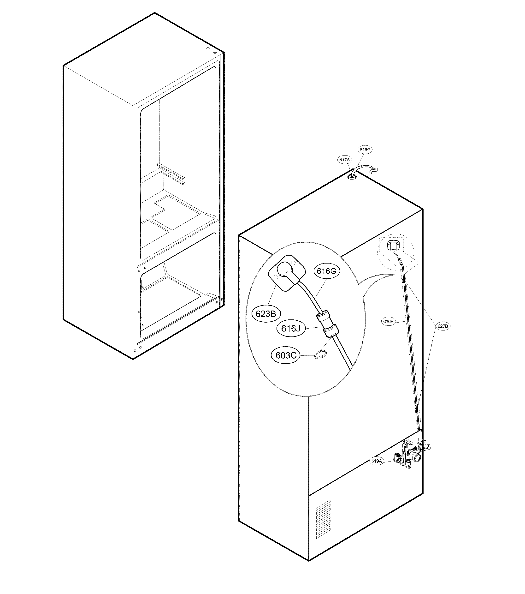 LG LNXS30866D/00 valve parts diagram