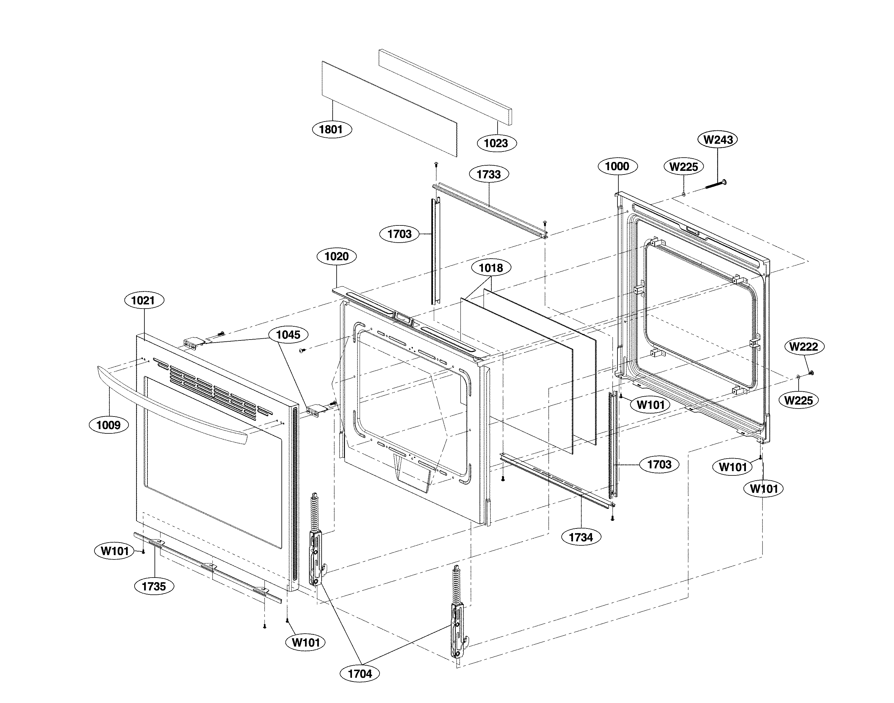 LG LRE3193BD/00 door parts diagram