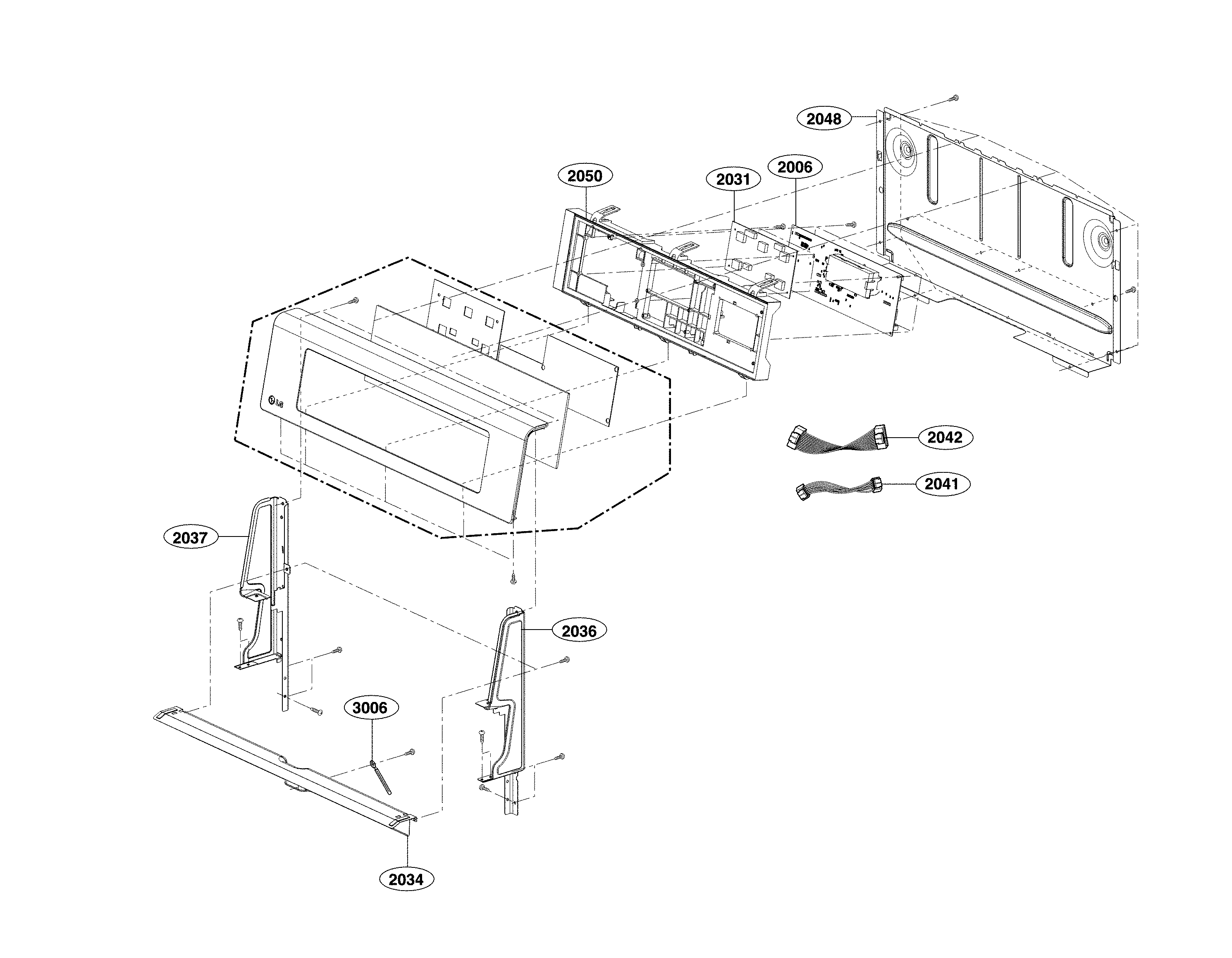 LG LRE3193BD/00 controller parts diagram