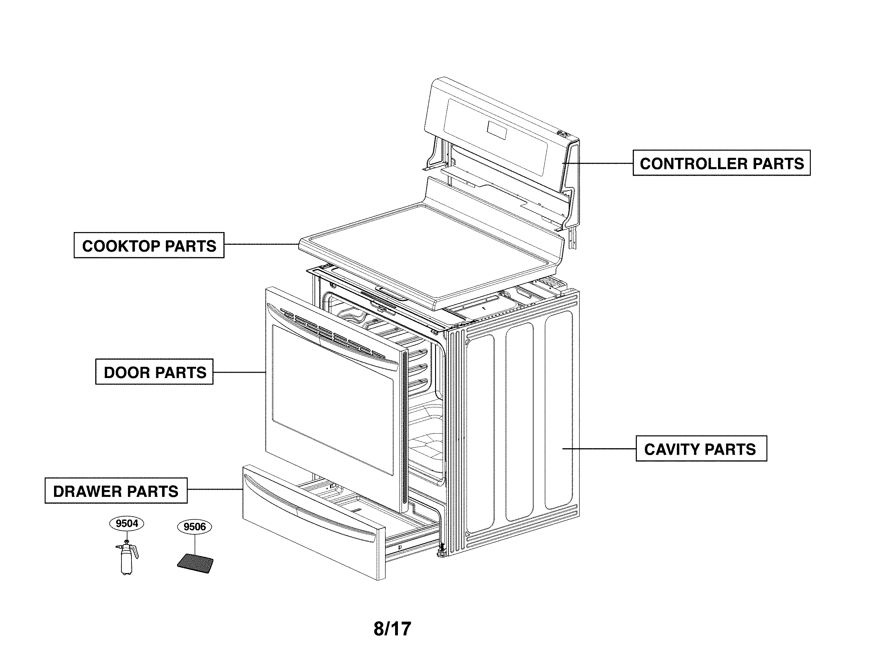 LG LRE3193SB/00 accessory parts diagram