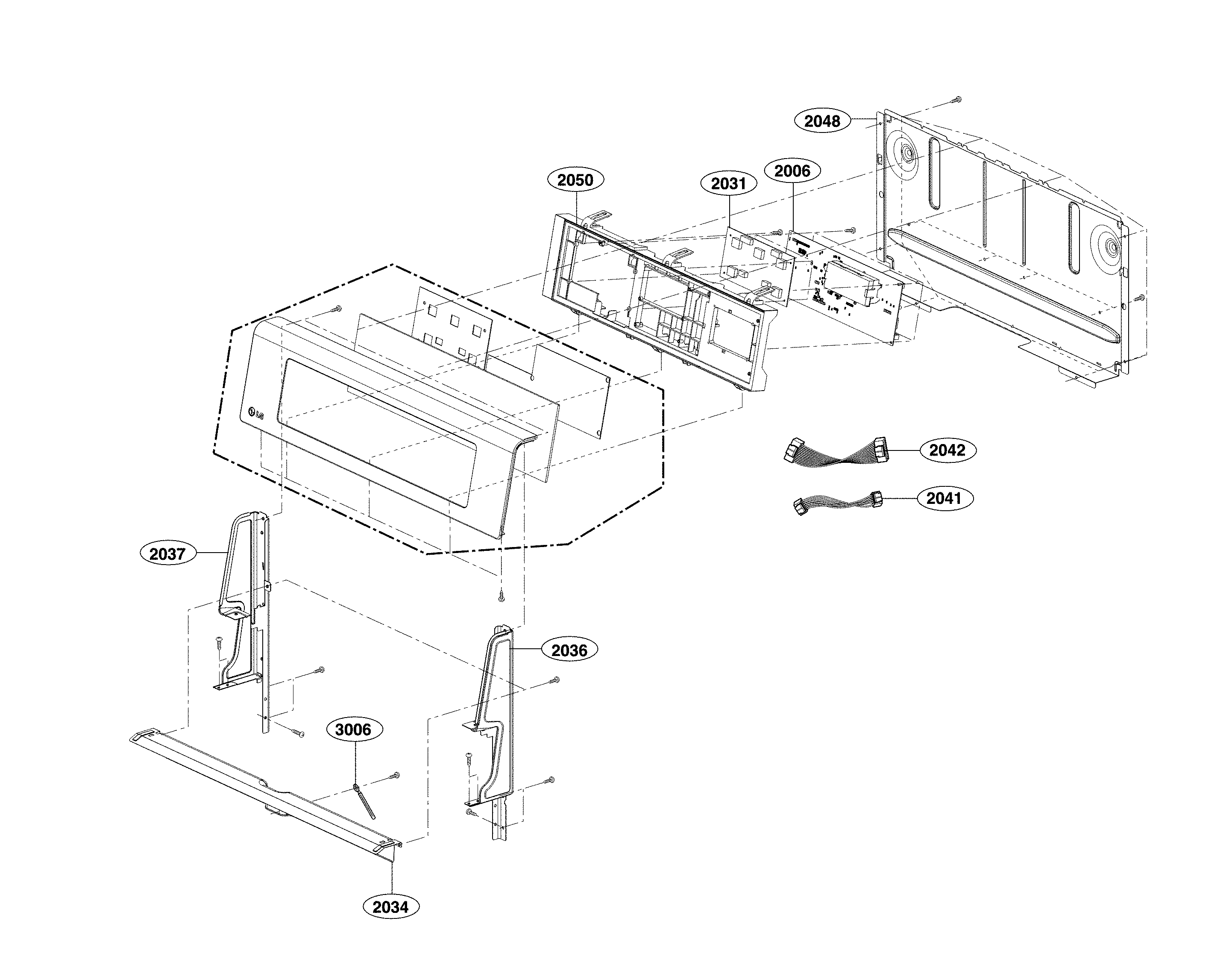LG LRE3193SB/00 controller parts diagram