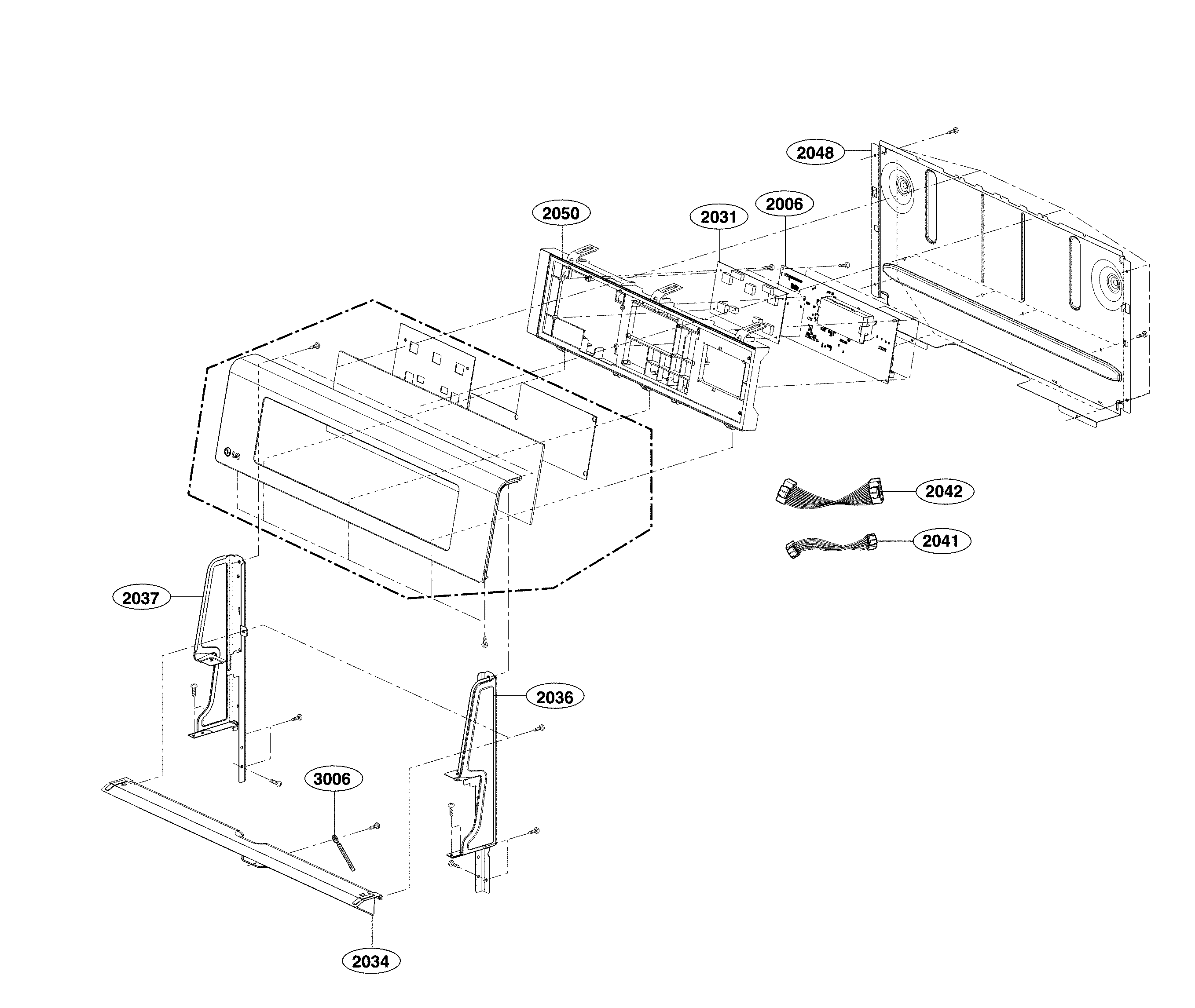 LG LRE3193SW/00 controller parts diagram