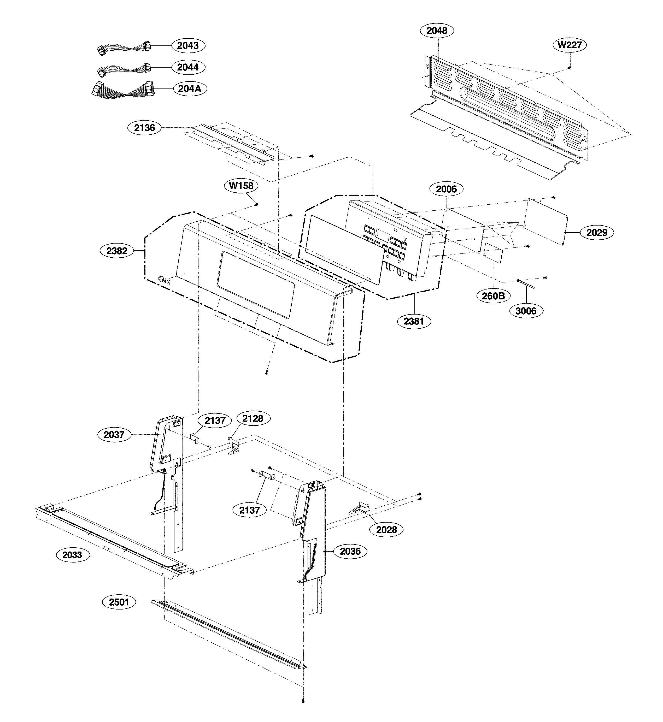 LG LRG3061ST/00 controller parts diagram