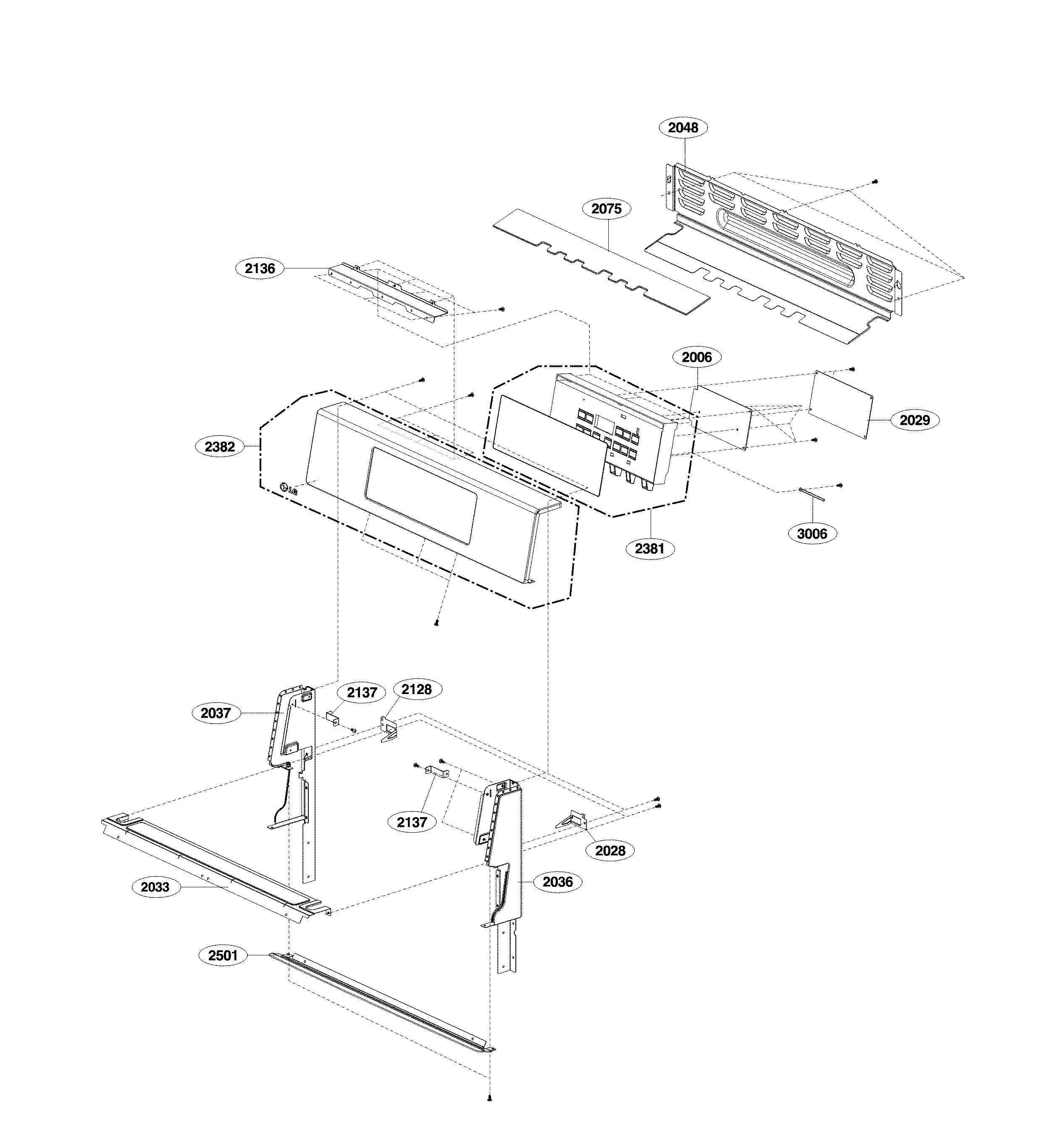 LG LRG3081ST/00 controller parts diagram